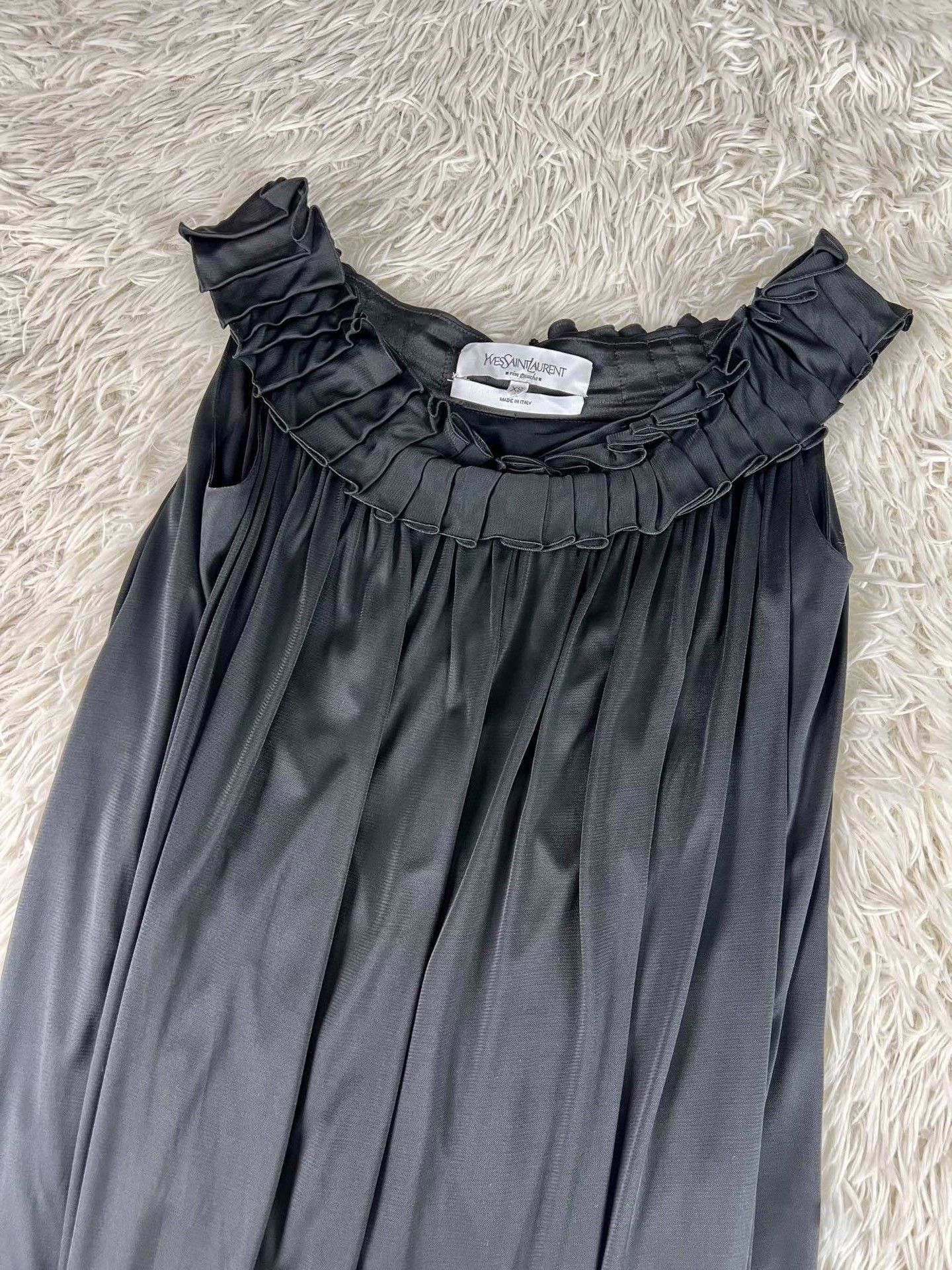 Saint Laurent Paris Yves Saint Laurent Black Sleeveless Maxi Dress Size M / US 6-8 / IT 42-44 - 4 Thumbnail