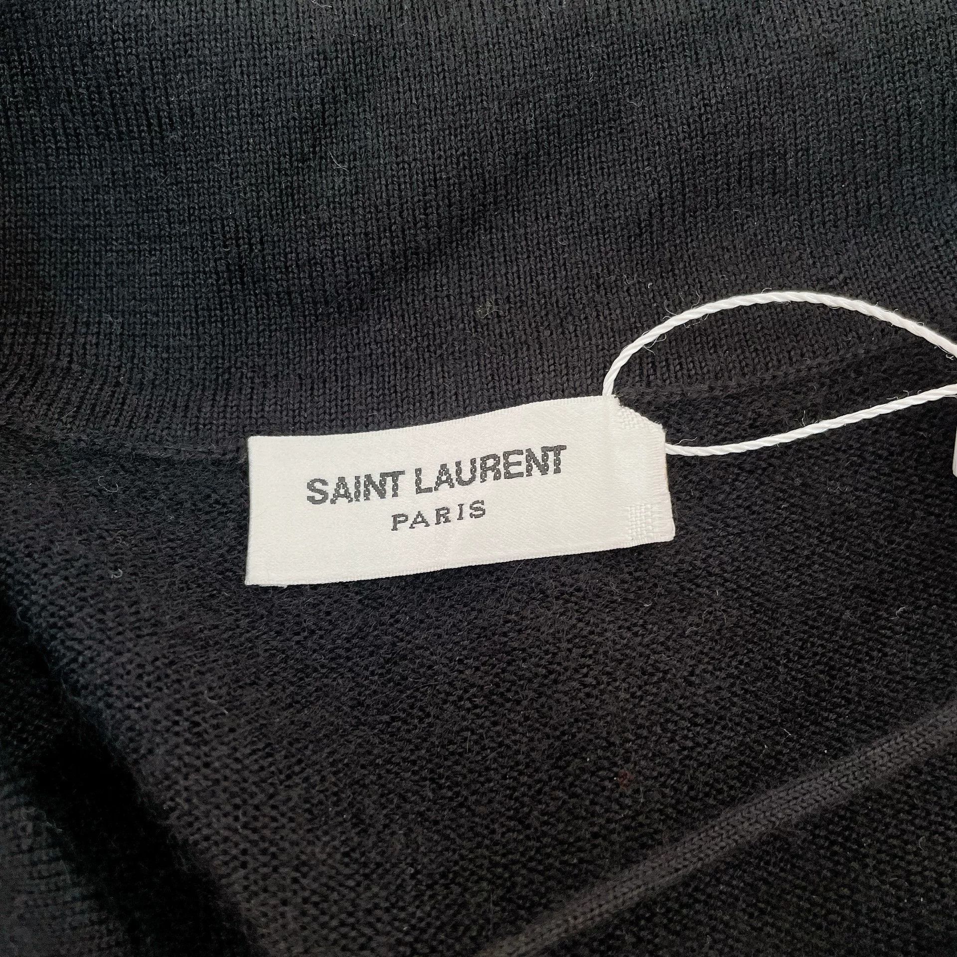 Saint Laurent Paris Saint Laurent Black Cashmere Lace-Up Sweater Size M / US 6-8 / IT 42-44 - 5 Thumbnail