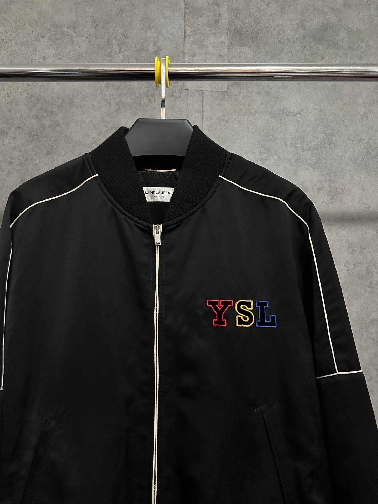 Saint Laurent Paris Saint Laurent Black Bomber Jacket Size US M / EU 48-50 / 2 - 2 Thumbnail