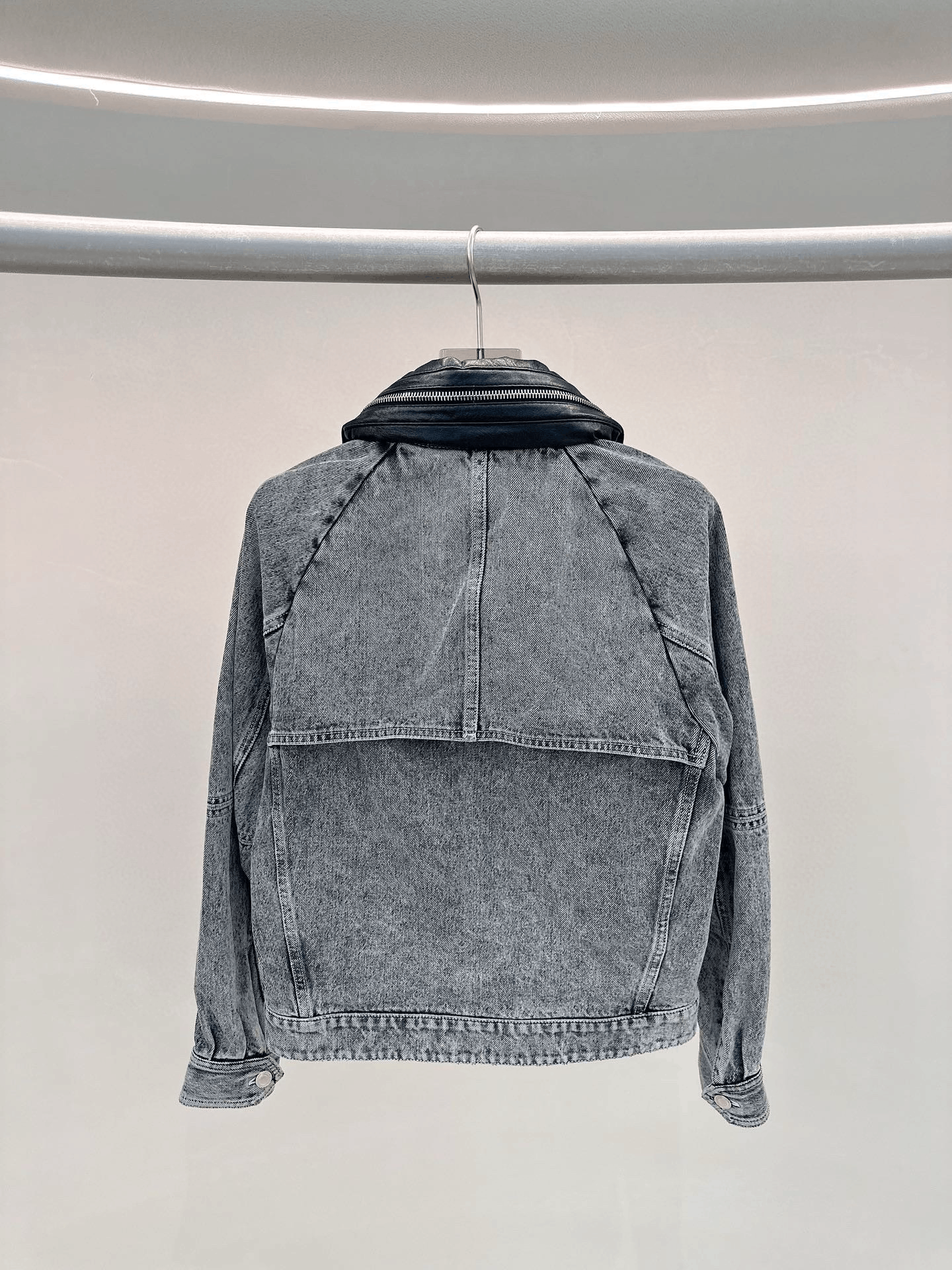 Saint Laurent Paris Saint Laurent Gray Denim Jacket XS Size XS / US 0-2 / IT 36-38 - 2 Thumbnail
