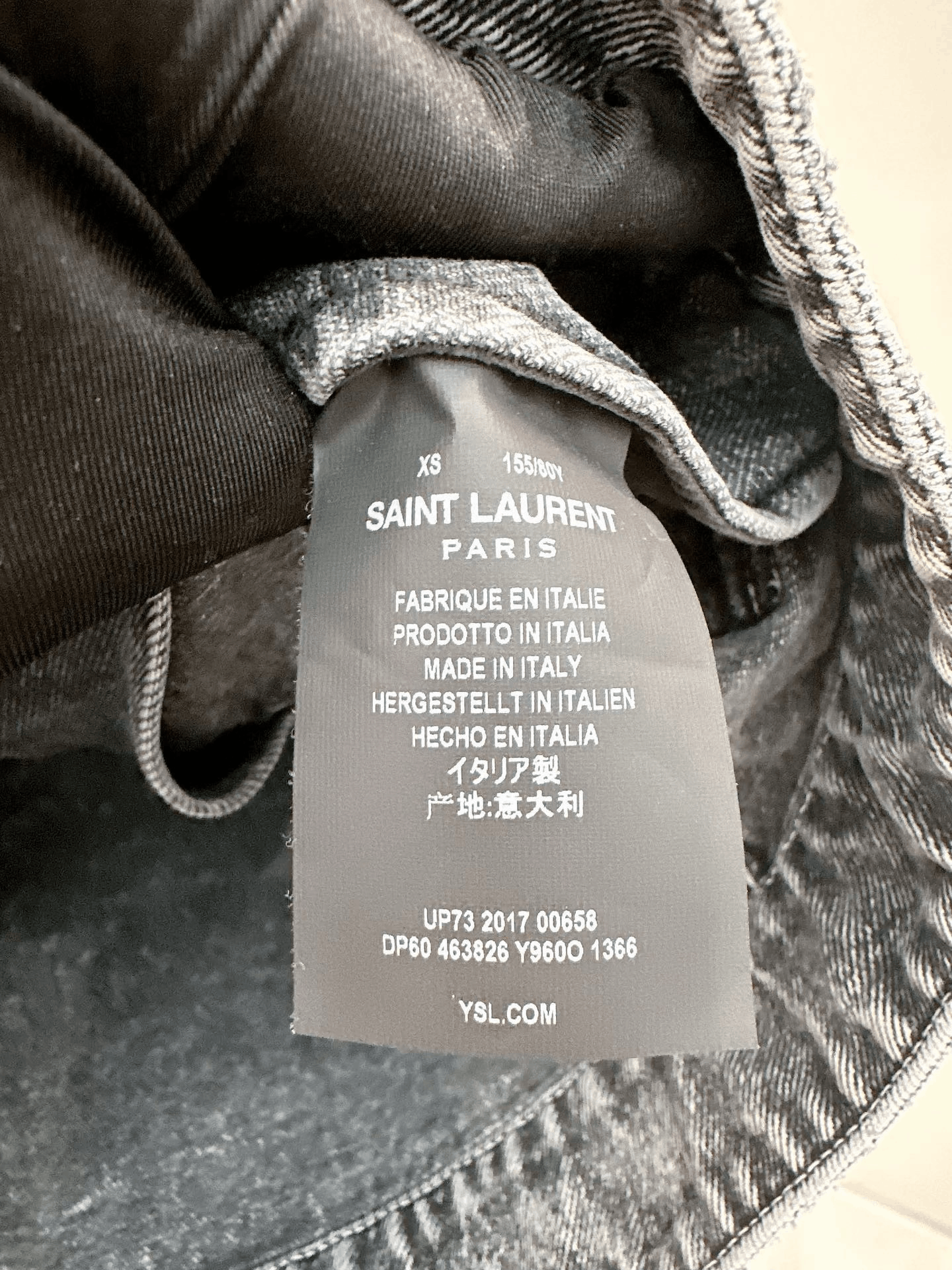 Saint Laurent Paris Saint Laurent Gray Denim Jacket XS Size XS / US 0-2 / IT 36-38 - 3 Thumbnail