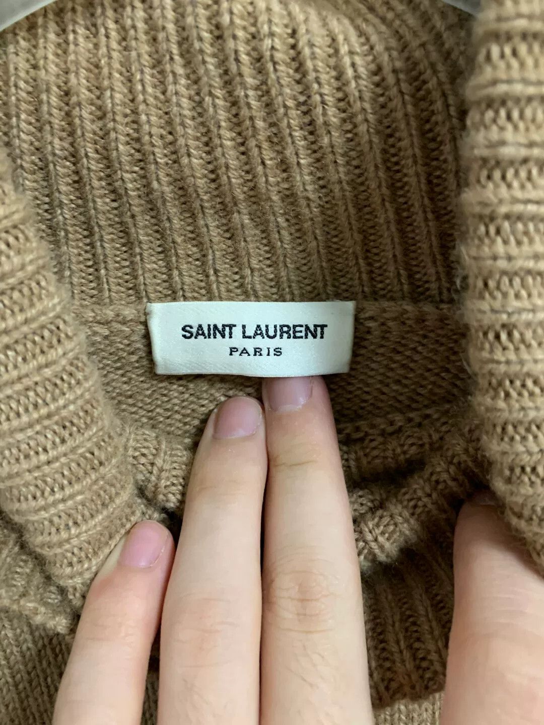 Saint Laurent Paris Saint Laurent Beige Turtleneck Sweater Size US S / EU 44-46 / 1 - 4 Thumbnail
