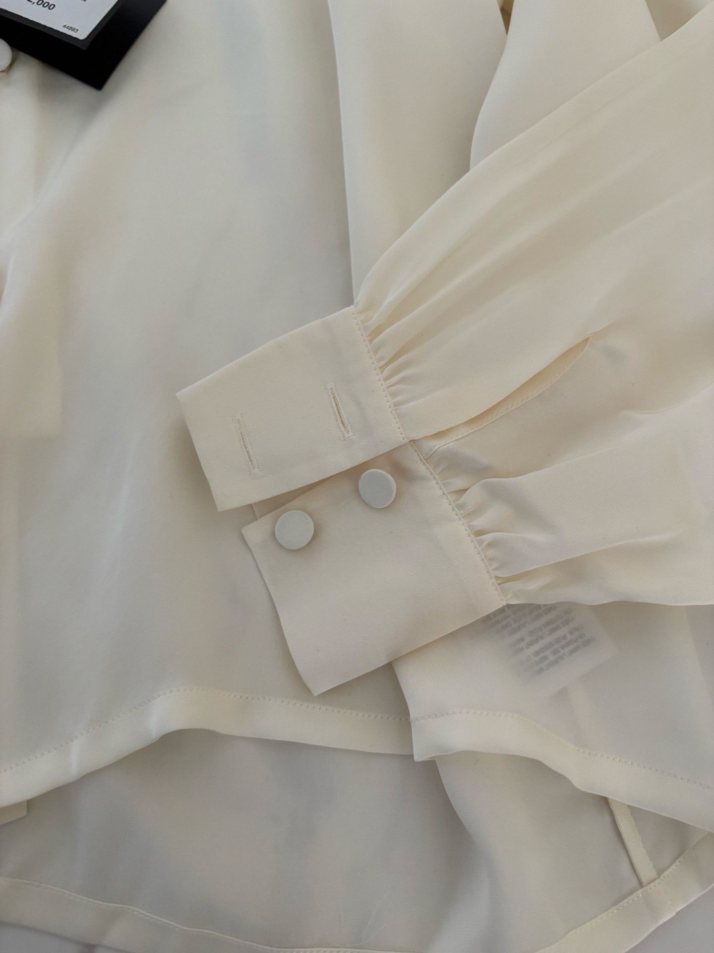 Saint Laurent Paris Saint Laurent Men's Beige Silk Shirt Size US XXS / EU 40 - 5 Thumbnail