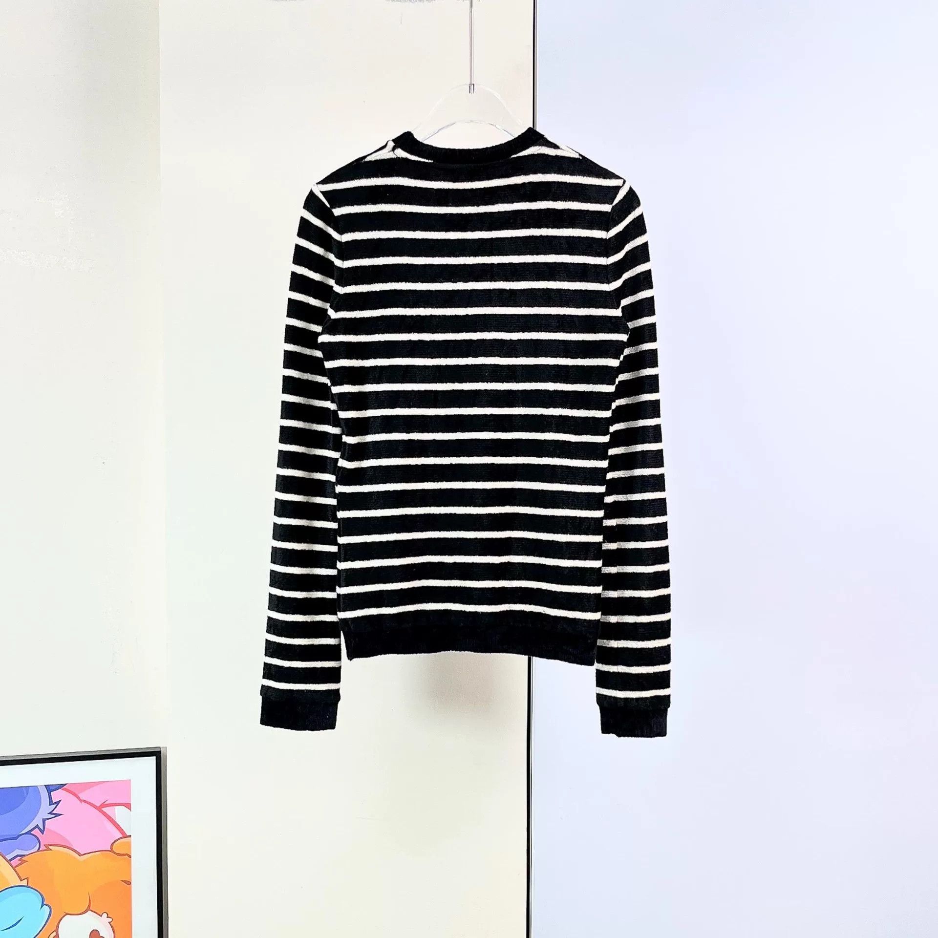 Saint Laurent Paris Saint Laurent Striped Knit Long-Sleeve Top Size S / US 4 / IT 40 - 2 Thumbnail