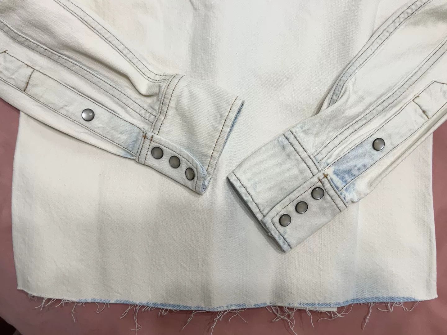 Saint Laurent Paris Saint Laurent White Denim Shirt Size XS / US 0-2 / IT 36-38 - 8 Thumbnail