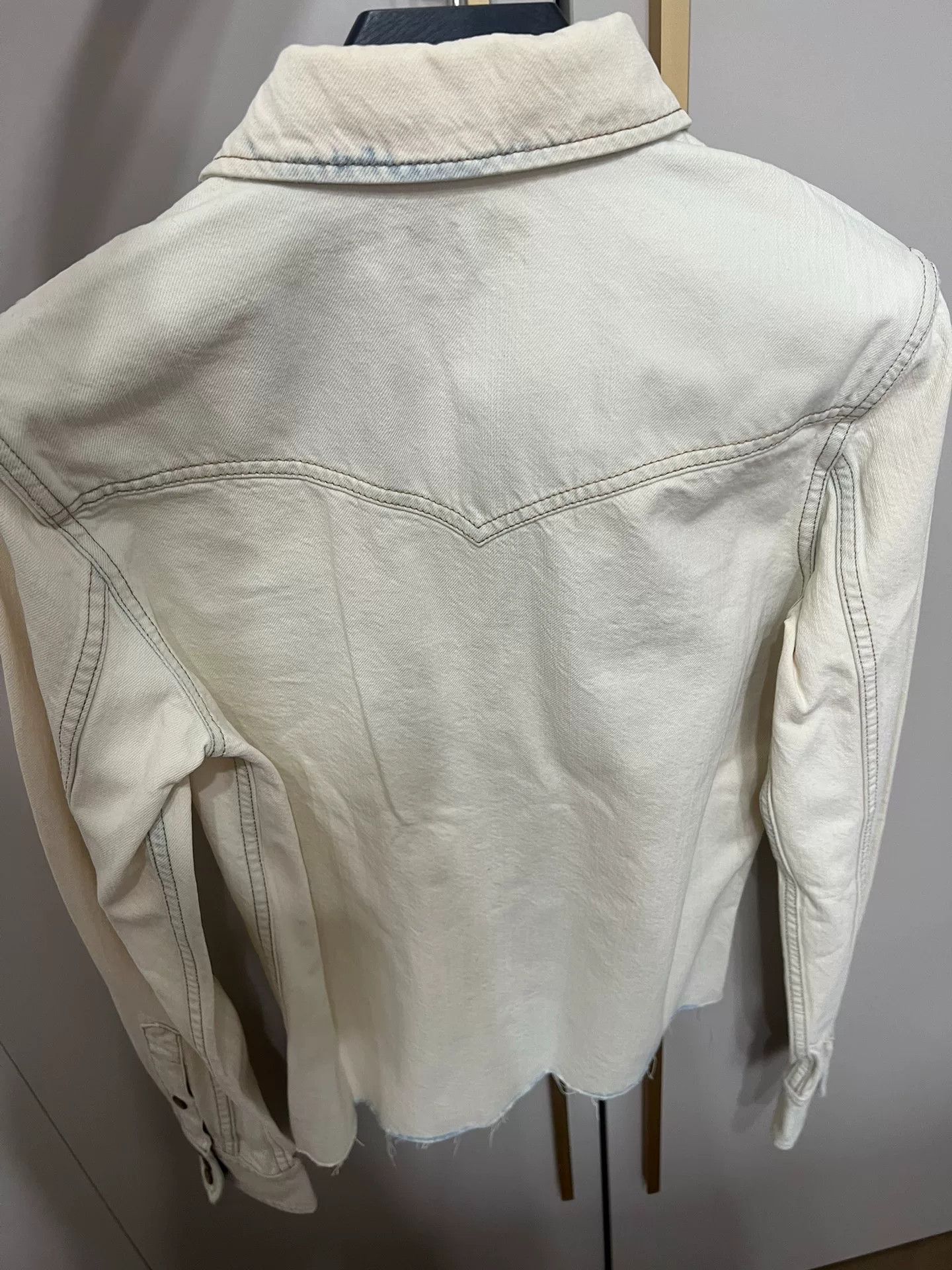 Saint Laurent Paris Saint Laurent White Denim Shirt Size XS / US 0-2 / IT 36-38 - 2 Thumbnail