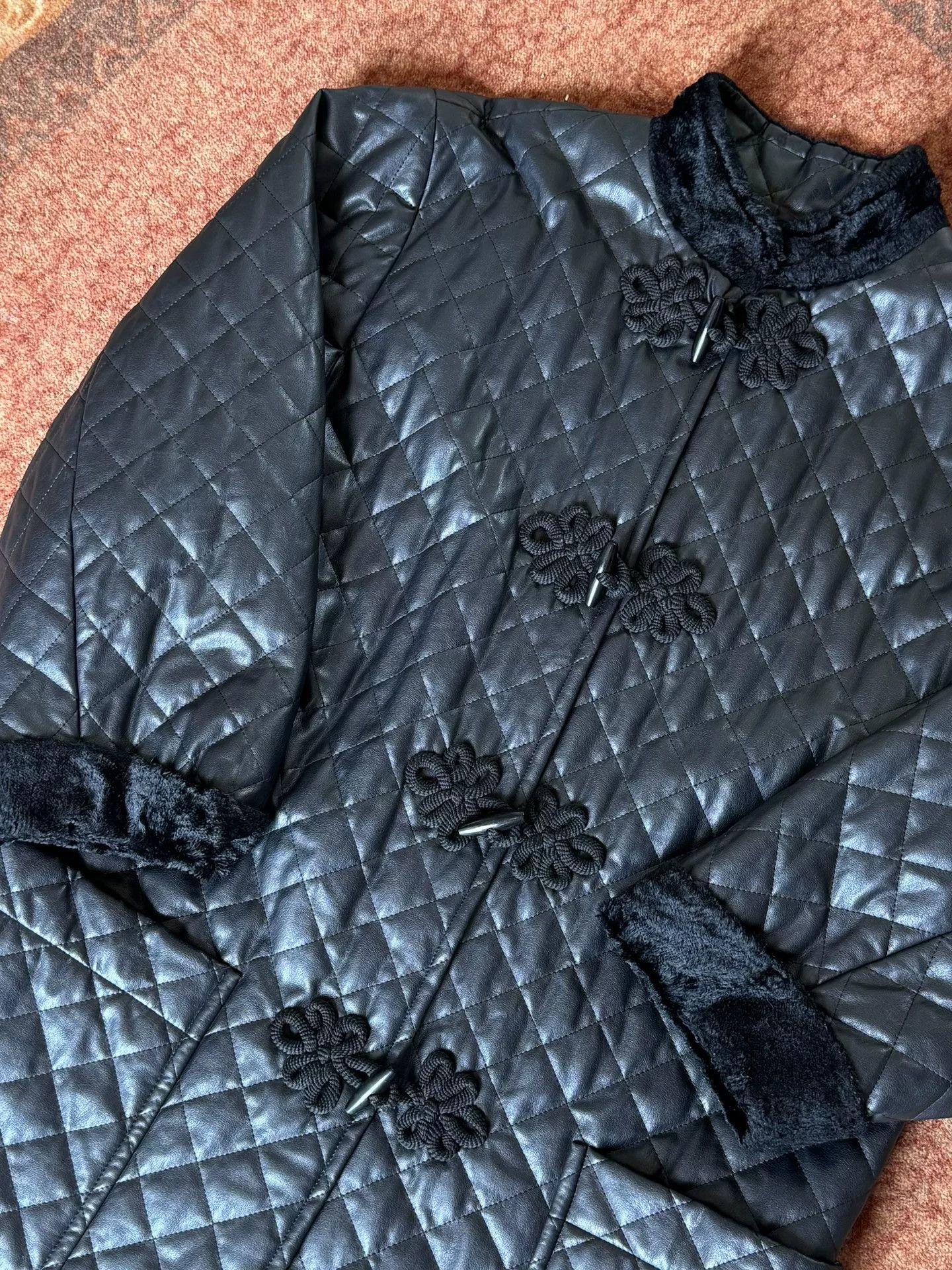 Saint Laurent Paris YSL Vintage Diamond Quilted Coat Size XS / US 0-2 / IT 36-38 - 2 Thumbnail