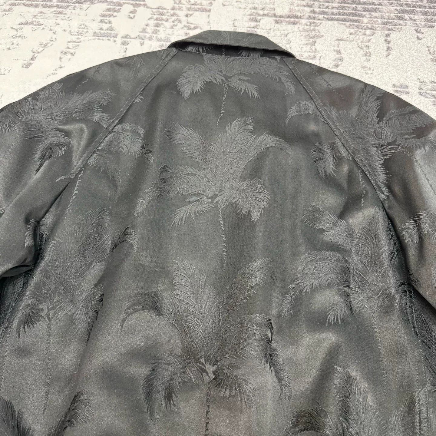 Saint Laurent Paris Saint Laurent Palm Satin Zip Jacket Size US L / EU 52-54 / 3 - 5 Thumbnail
