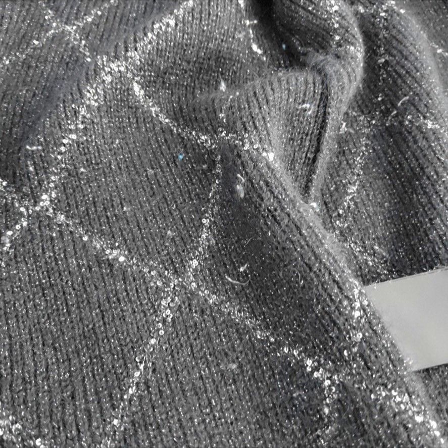 Saint Laurent Paris Saint Laurent Black Sequin Diamond Cardigan Size XS / US 0-2 / IT 36-38 - 6 Thumbnail