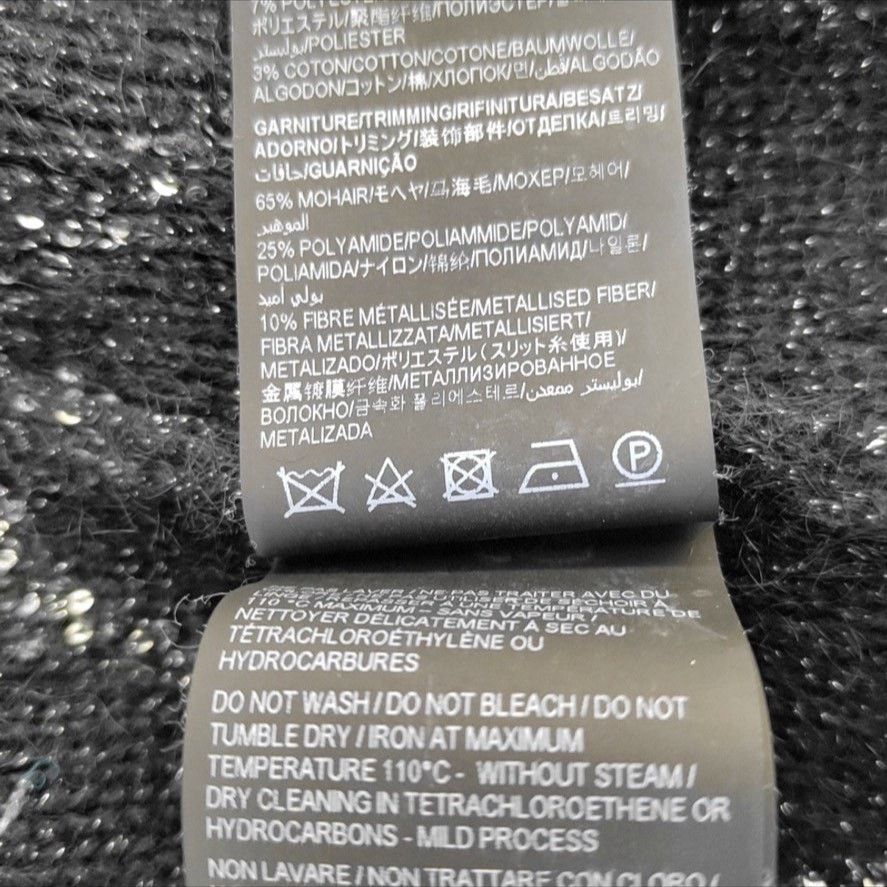 Saint Laurent Paris Saint Laurent Black Sequin Diamond Cardigan Size XS / US 0-2 / IT 36-38 - 4 Thumbnail