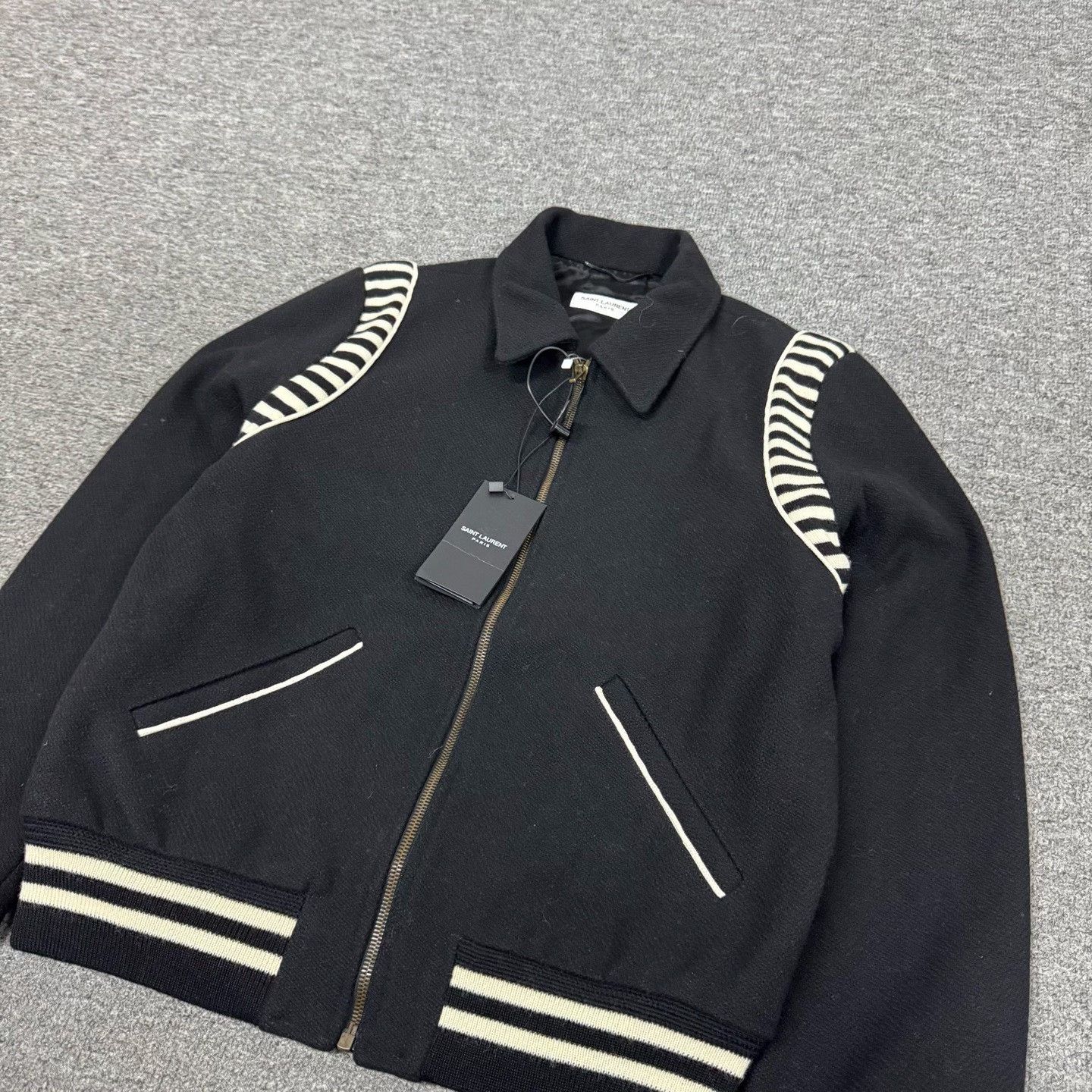 Saint Laurent Paris Saint Laurent YSL Black Baseball Jacket Size US S / EU 44-46 / 1 - 3 Thumbnail