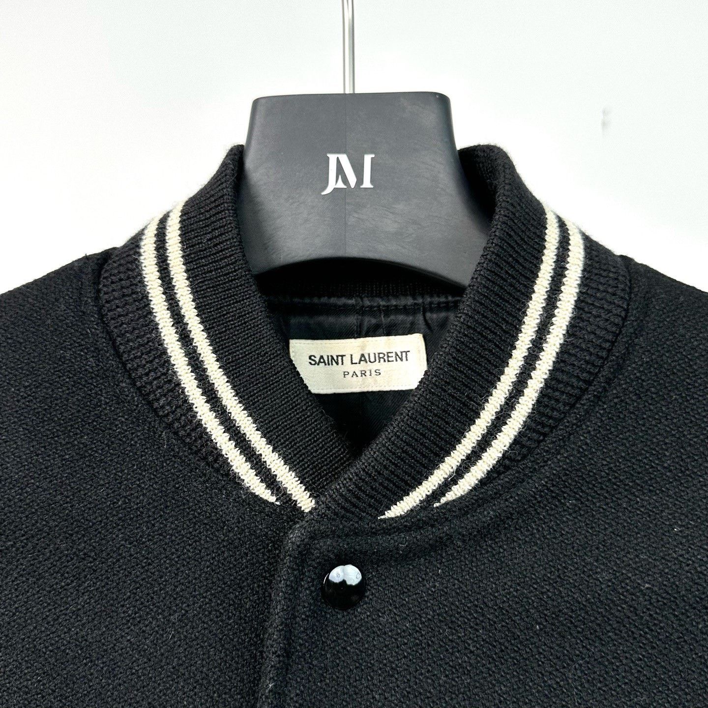 Saint Laurent Paris Saint Laurent Striped Baseball Jacket Size US L / EU 52-54 / 3 - 2 Thumbnail
