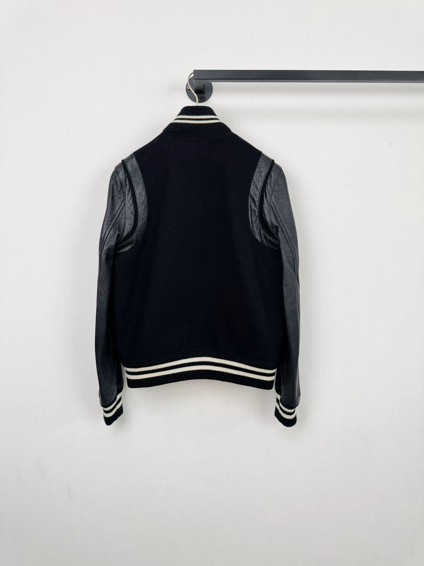 Saint Laurent Paris Saint Laurent Black Leather Sleeve Jacket Size US XXS / EU 40 - 2 Thumbnail