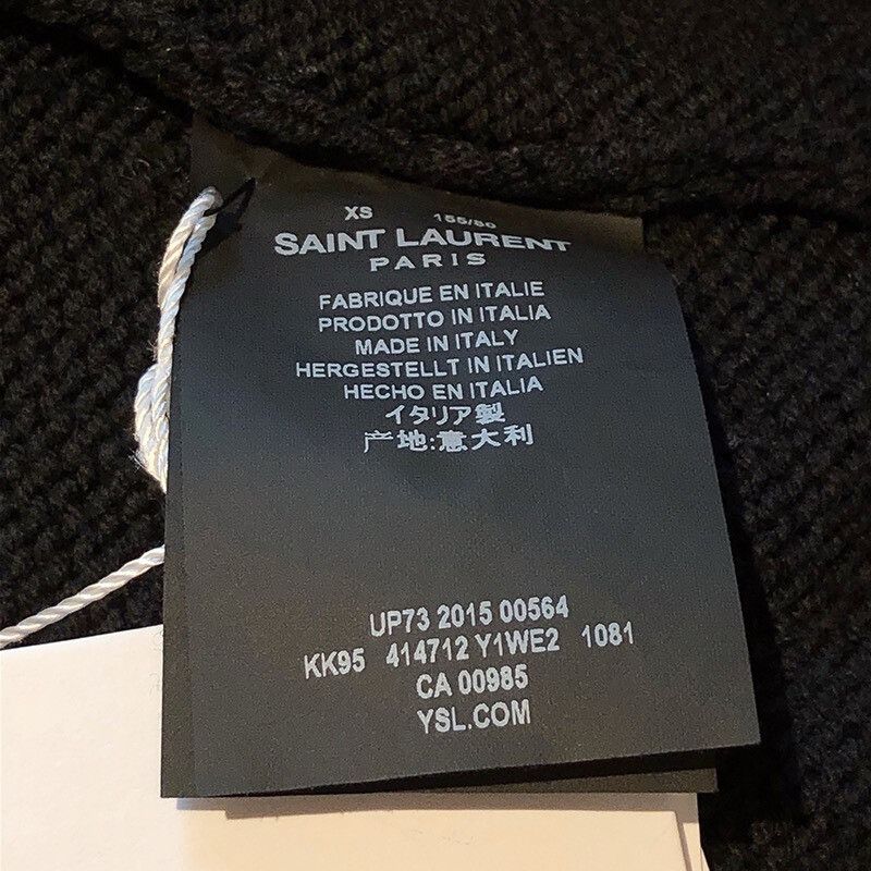 Saint Laurent Paris Saint Laurent Black Studded Knit Cardigan Size XS / US 0-2 / IT 36-38 - 7 Thumbnail