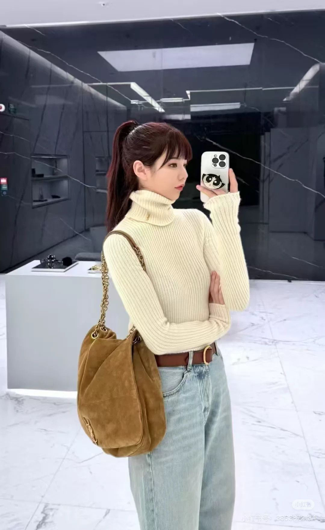 Saint Laurent Paris Saint Laurent YSL Cream Logo Turtleneck Sweater Size S / US 4 / IT 40 - 8 Thumbnail