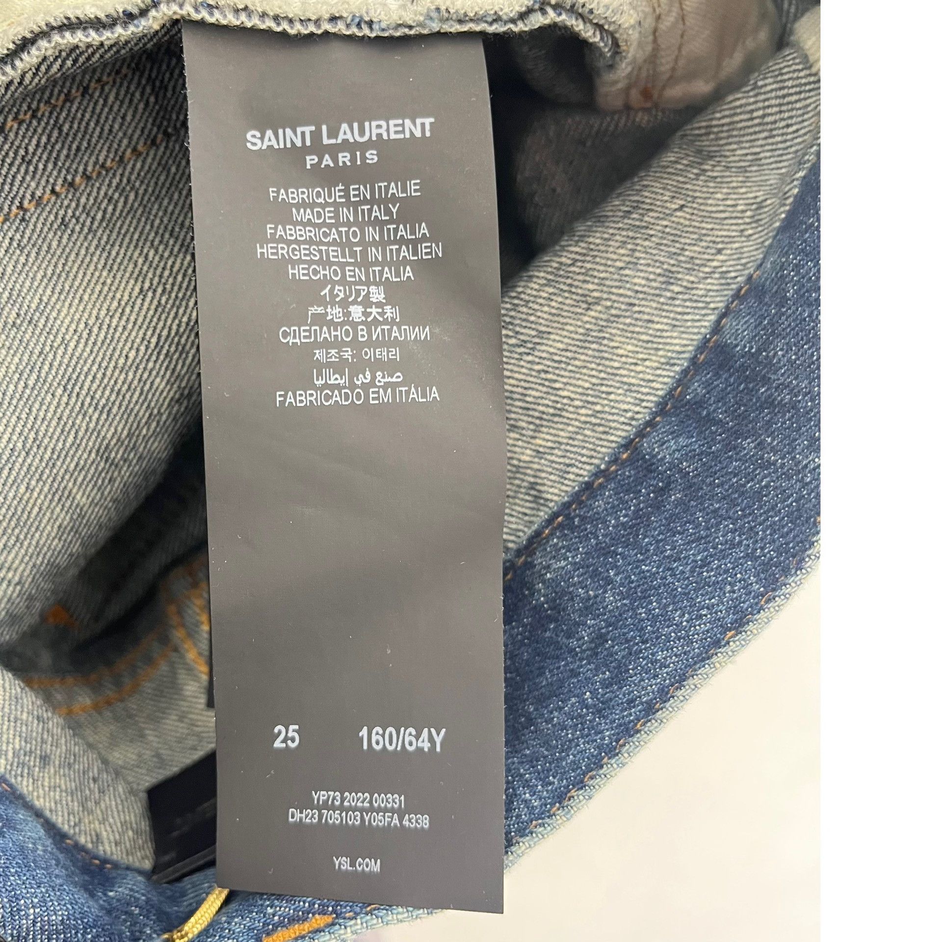 Saint Laurent Paris Pre-owned Saint Laurent Women's Blue Jeans Size 25" / US 0 / IT 36 - 4 Thumbnail
