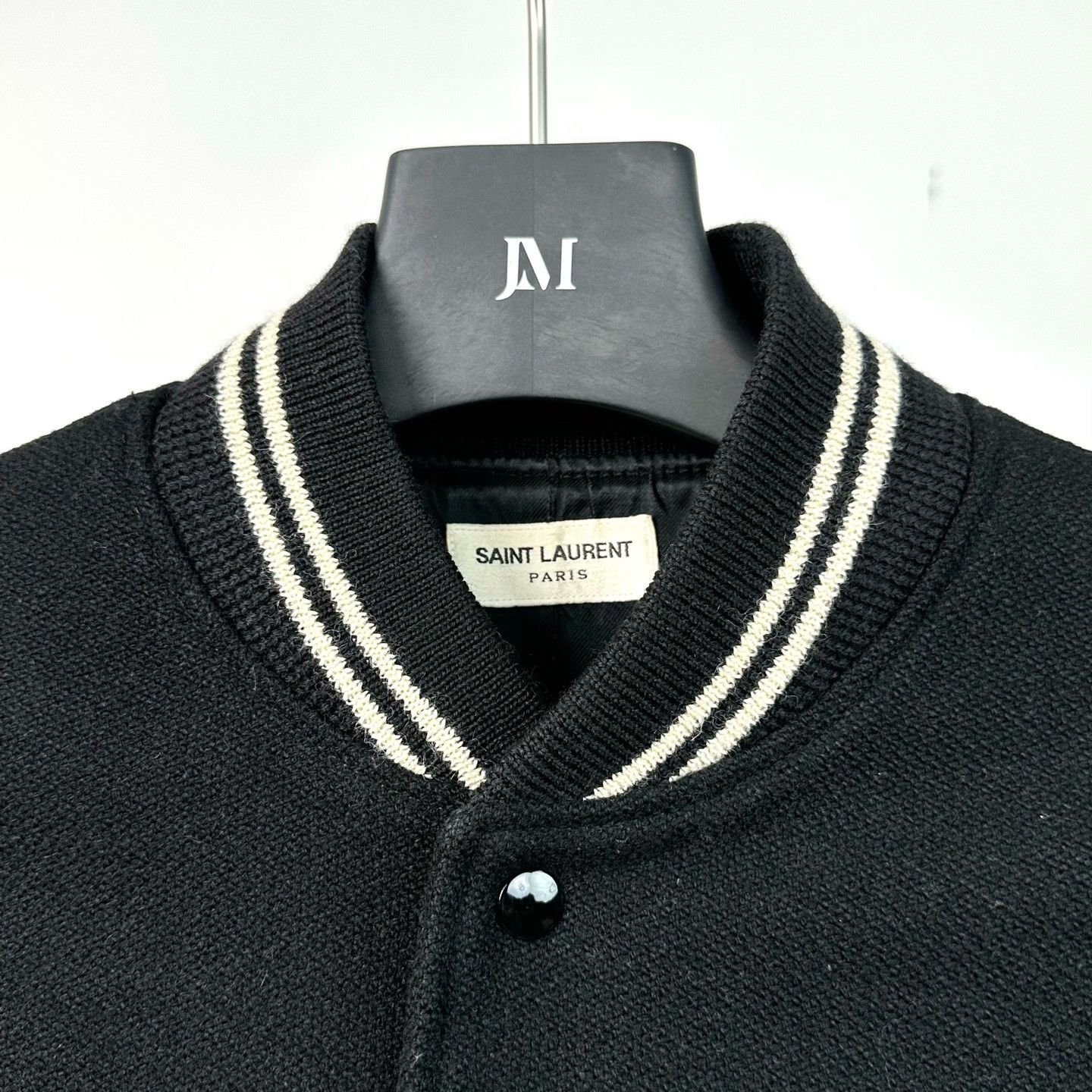 Saint Laurent Paris Saint Laurent Striped Baseball Jacket Size US L / EU 52-54 / 3 - 2 Thumbnail