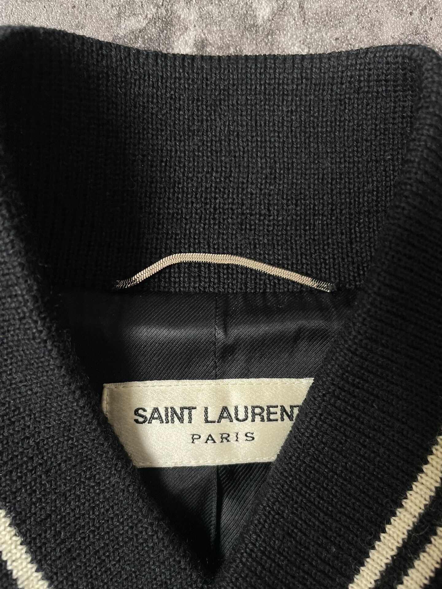 Saint Laurent Paris Saint Laurent Navy Varsity Wool Jacket Size US M / EU 48-50 / 2 - 4 Thumbnail
