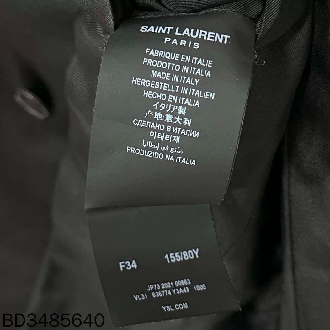 Saint Laurent Paris Saint Laurent Limited Black Smoking Blazer Size XXS / US 00 / IT 34 - 6 Thumbnail