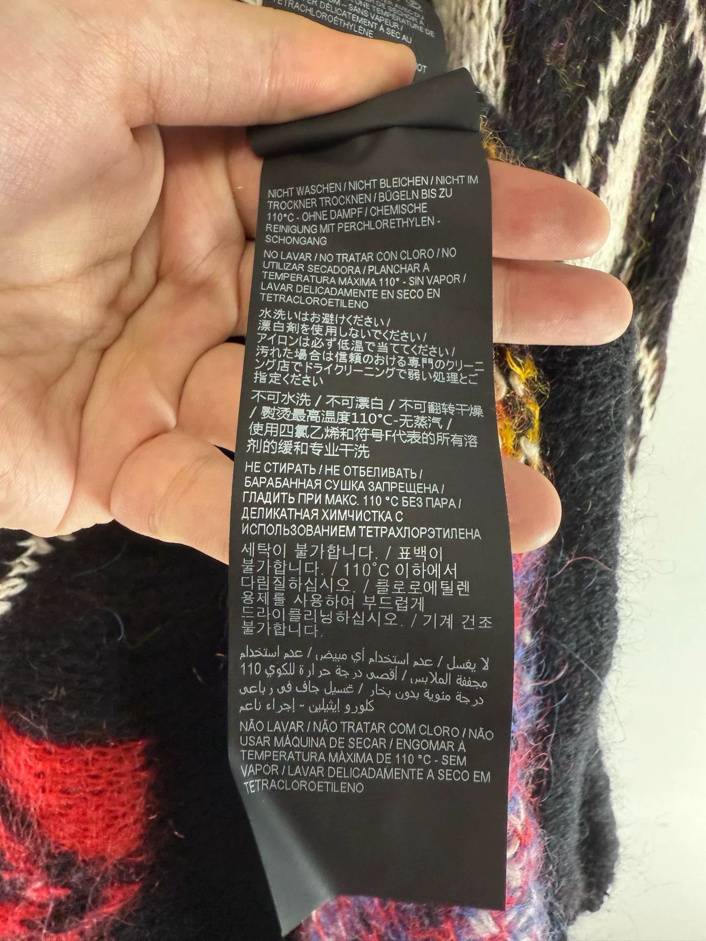 Saint Laurent Paris Saint Laurent Chevron Pattern Knit Cardigan Size L / US 10 / IT 46 - 6 Thumbnail