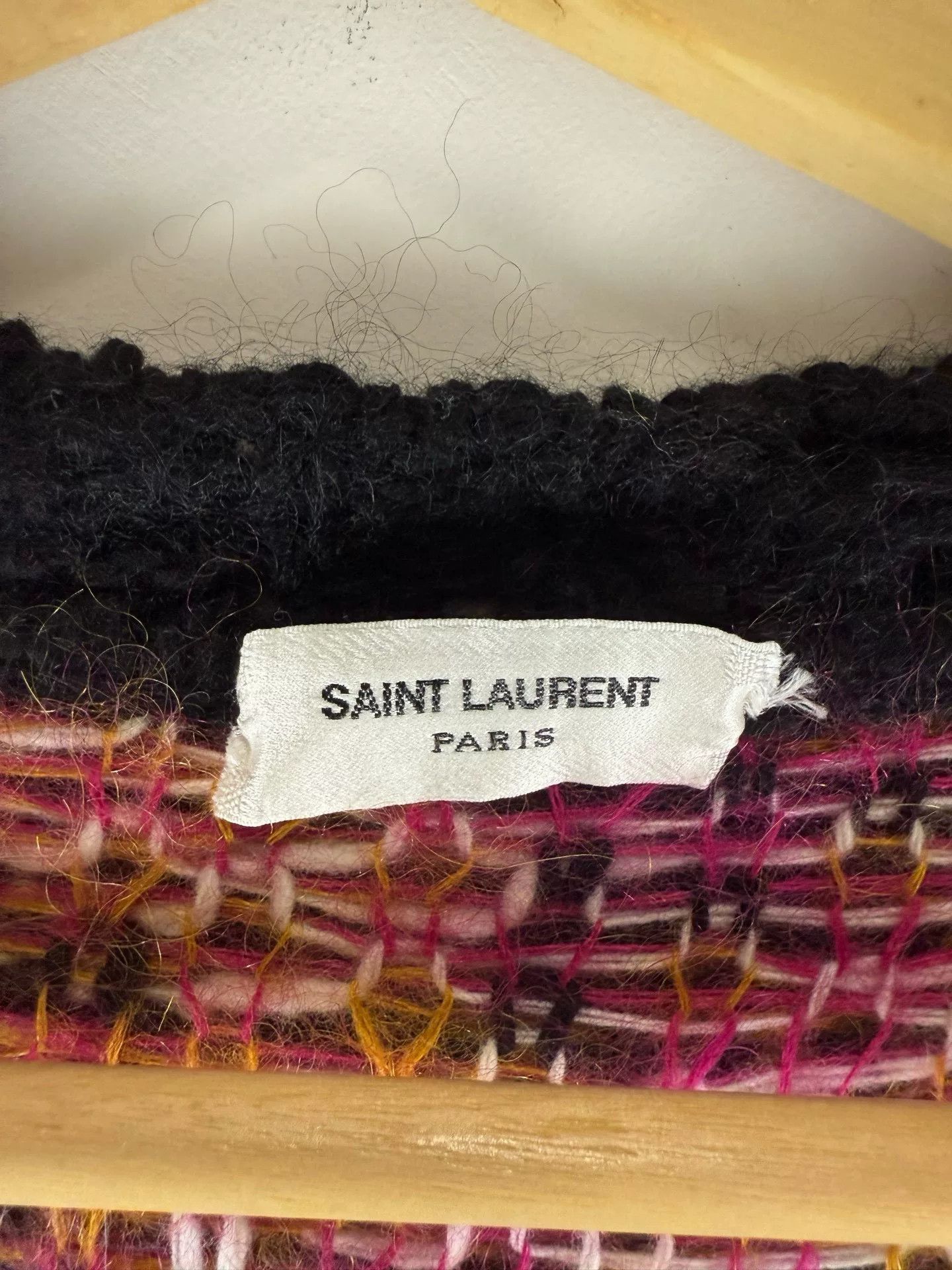 Saint Laurent Paris Saint Laurent Chevron Pattern Knit Cardigan Size L / US 10 / IT 46 - 3 Thumbnail