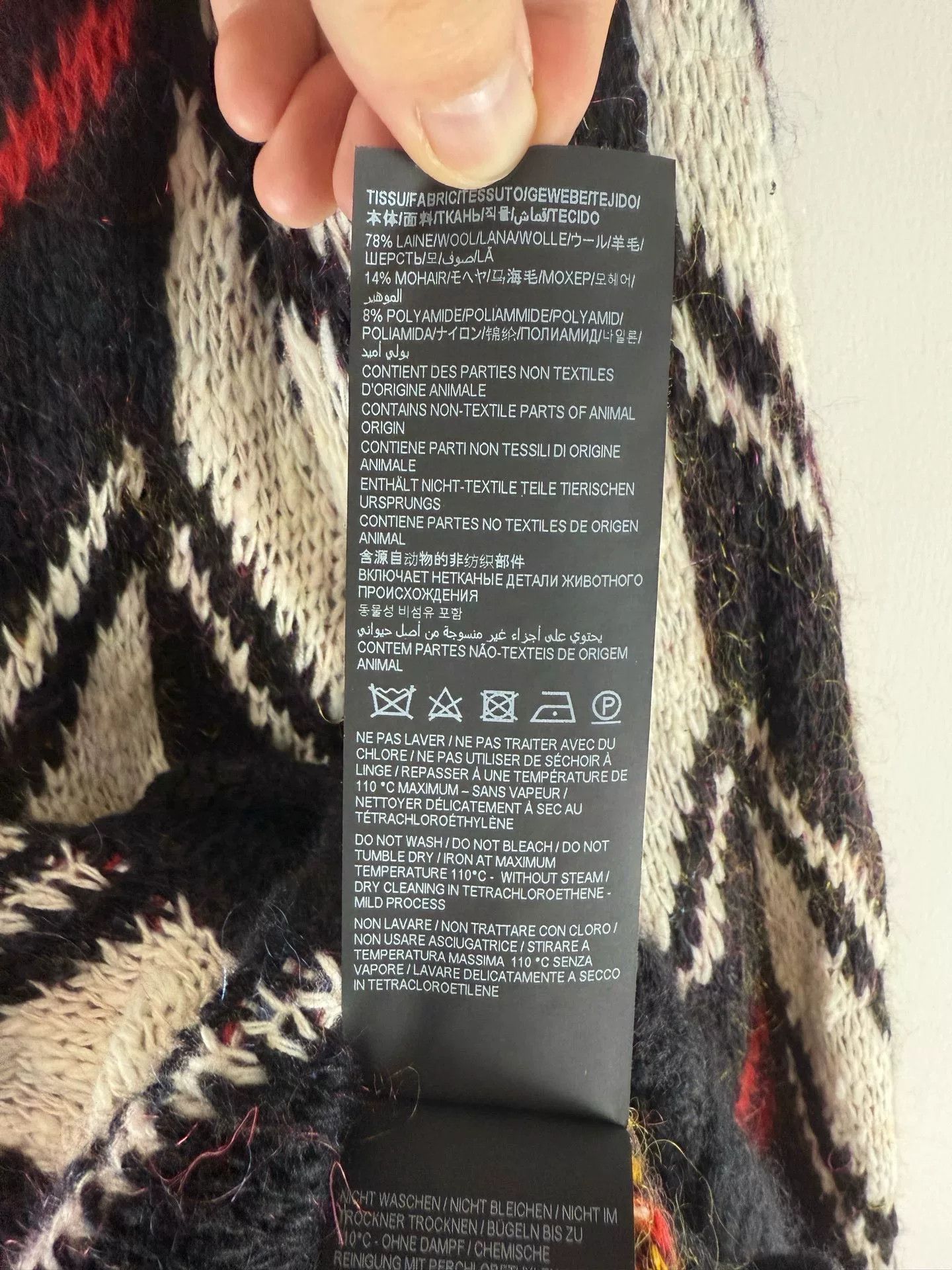 Saint Laurent Paris Saint Laurent Chevron Pattern Knit Cardigan Size L / US 10 / IT 46 - 5 Thumbnail