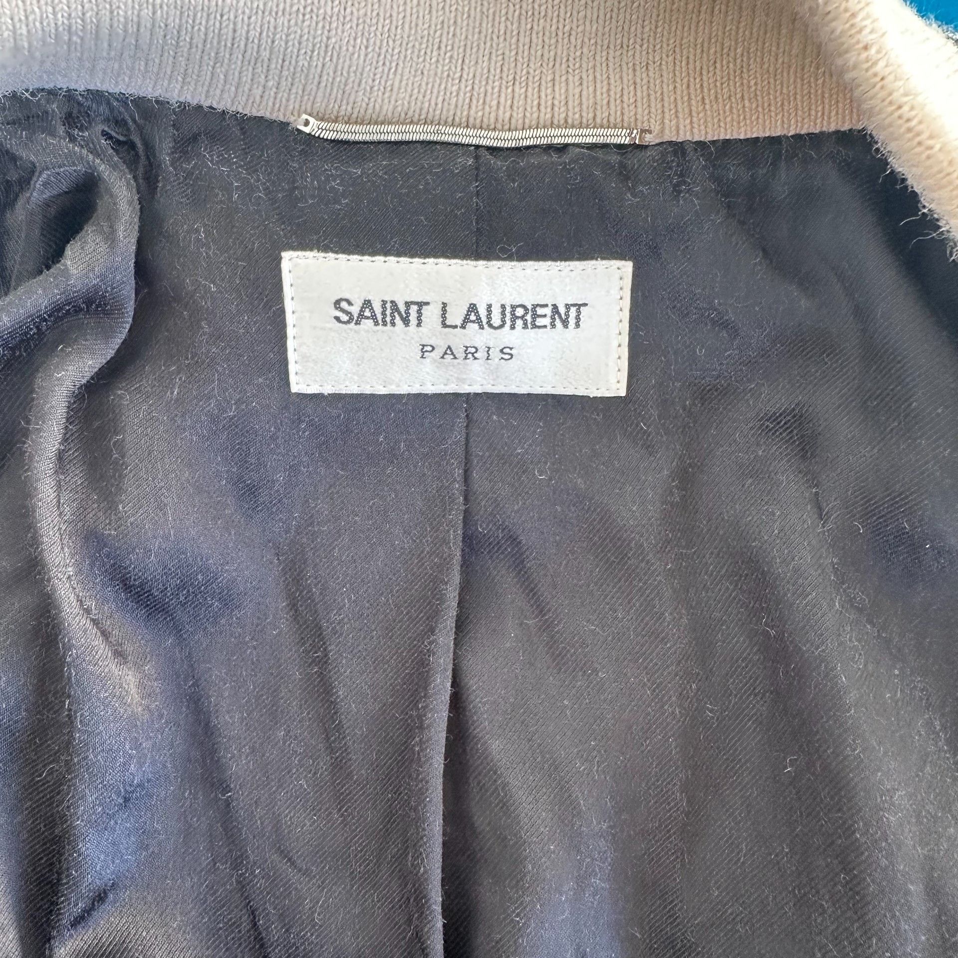 Saint Laurent Paris Saint Laurent 22FW White Black Jacket Size US L / EU 52-54 / 3 - 4 Thumbnail