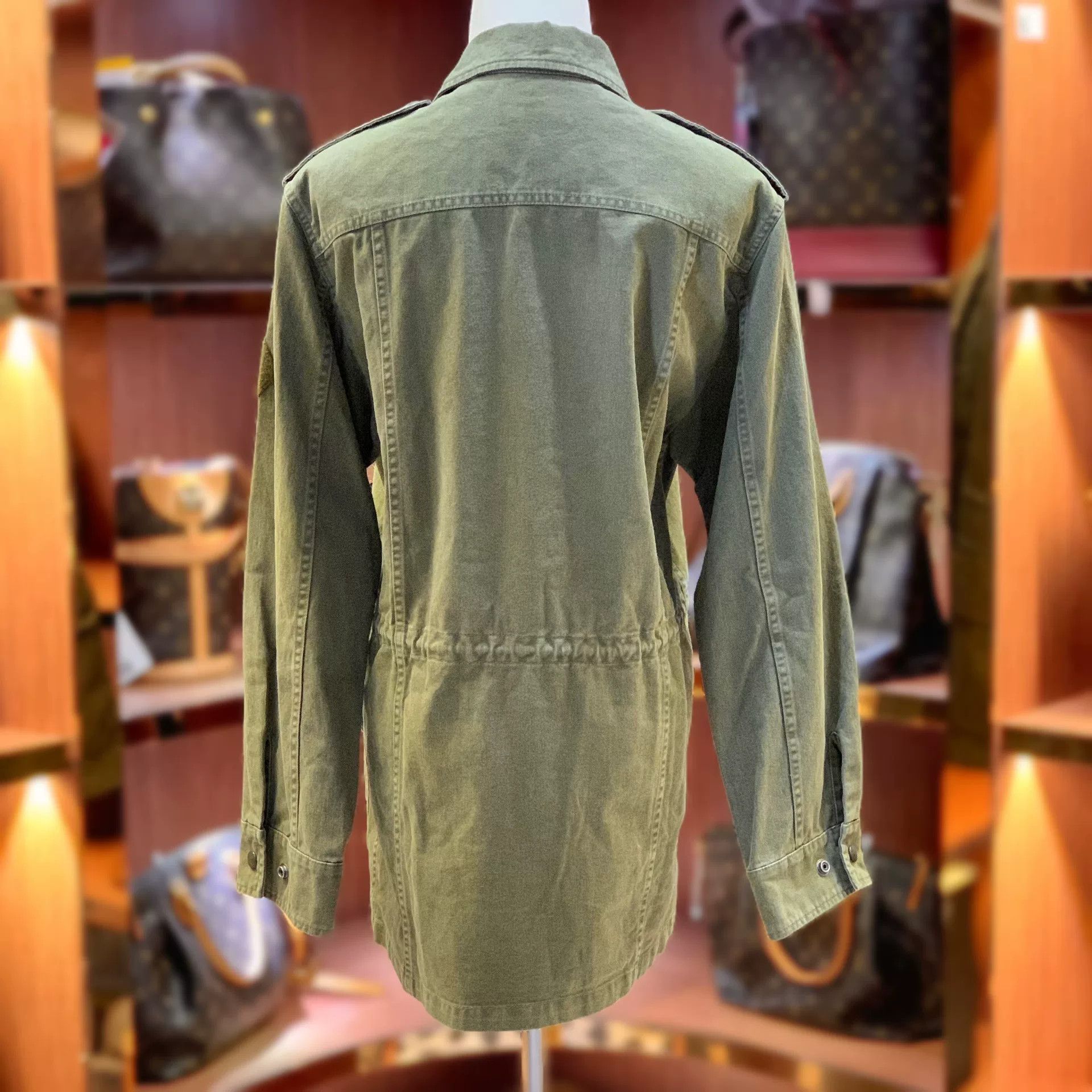 Saint Laurent Paris SAINT LAURENT Women's Olive Green Jacket Size S / US 4 / IT 40 - 2 Thumbnail
