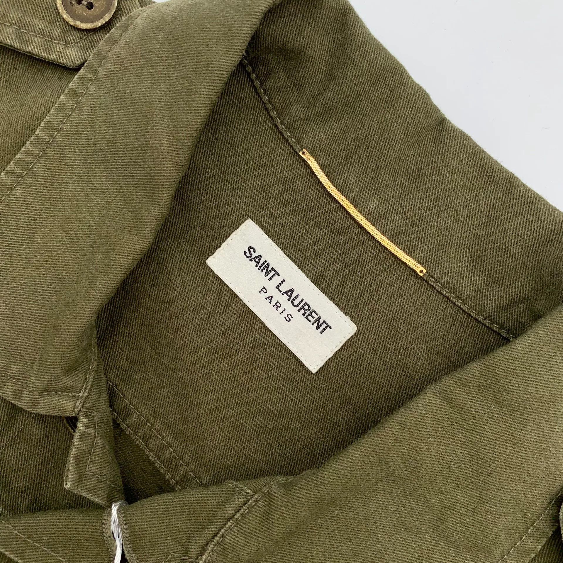 Saint Laurent Paris SAINT LAURENT Women's Olive Green Jacket Size S / US 4 / IT 40 - 6 Thumbnail