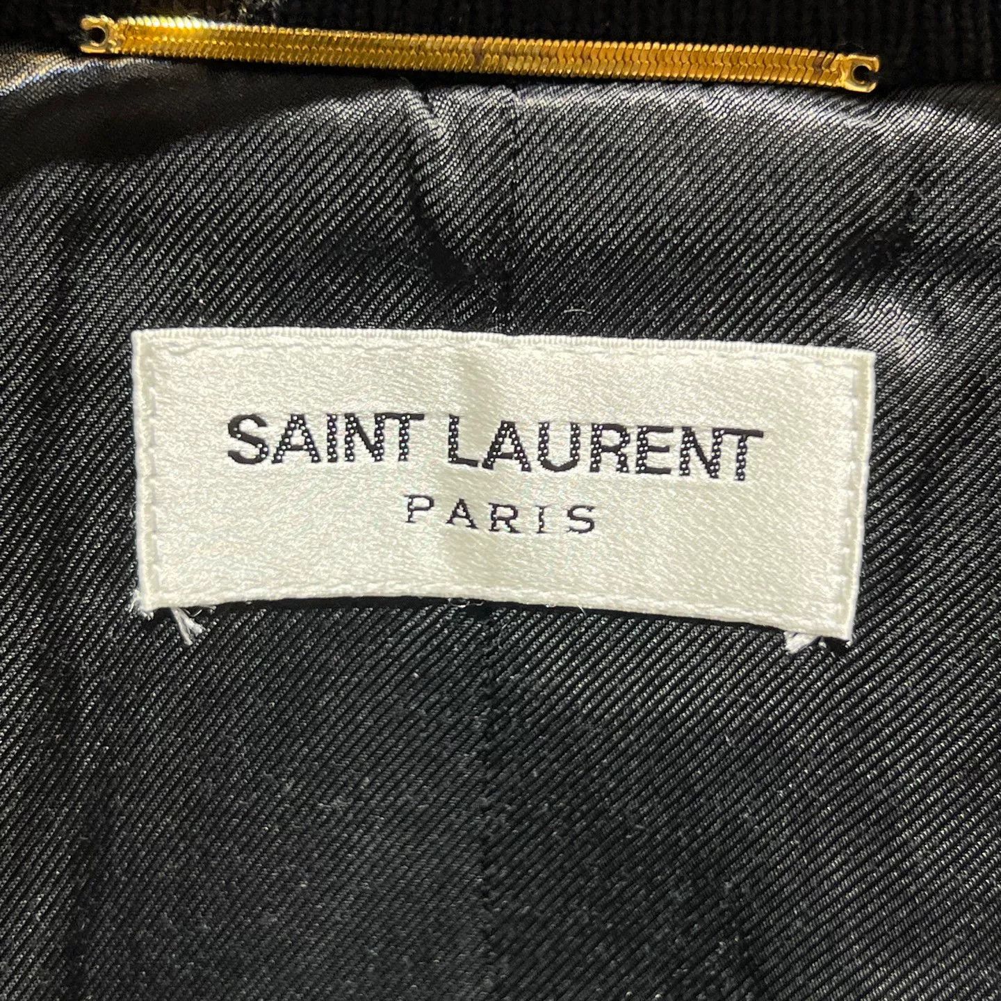 Saint Laurent Paris Saint Laurent Black White Wool Baseball Jacket Size XXS / US 00 / IT 34 - 3 Thumbnail