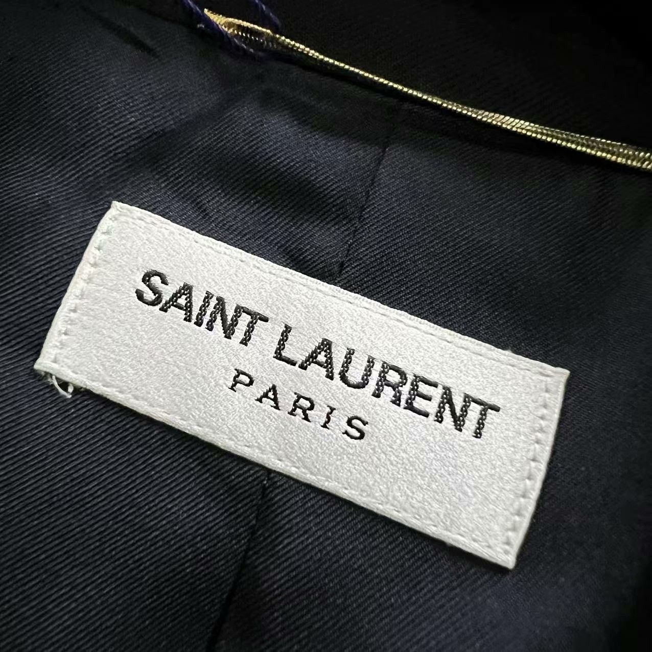Saint Laurent Paris Saint Laurent Black Gold Trim Blazer Size US M / EU 48-50 / 2 - 3 Thumbnail