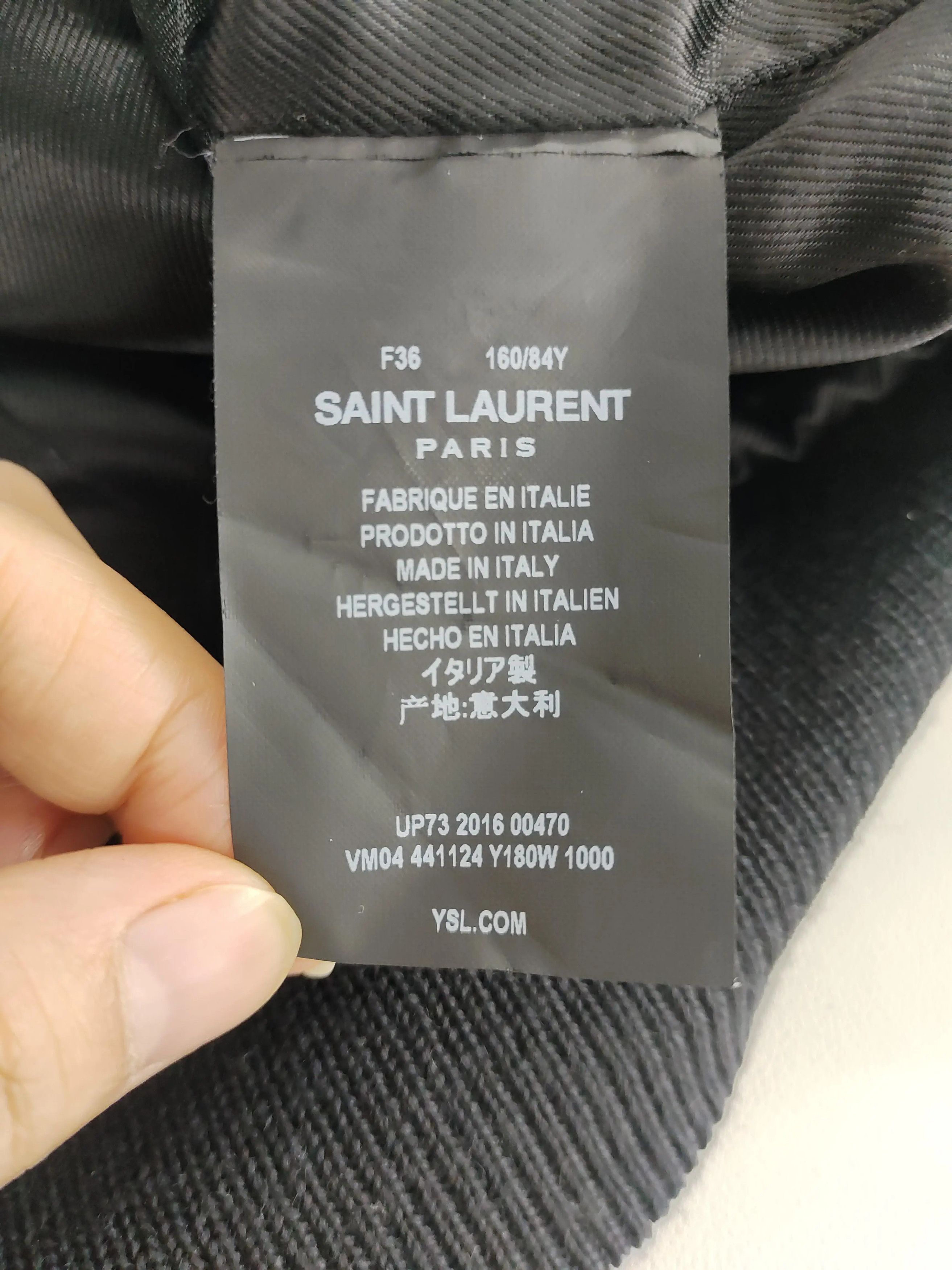 Saint Laurent Paris Saint Laurent Striped Baseball Jacket Size XS / US 0-2 / IT 36-38 - 4 Thumbnail