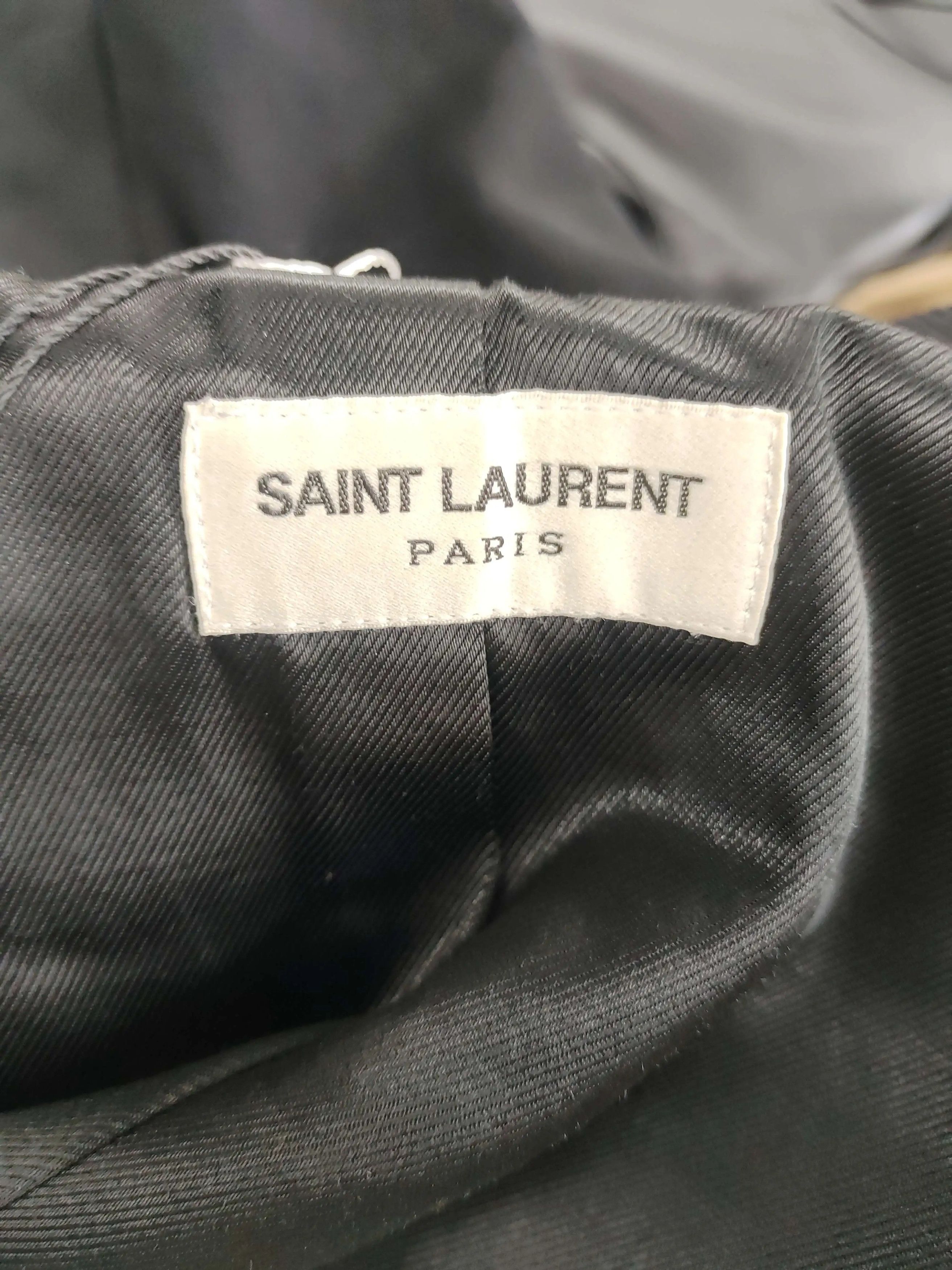 Saint Laurent Paris Saint Laurent Black White Stripe Baseball Jacket Size XS / US 0-2 / IT 36-38 - 3 Thumbnail