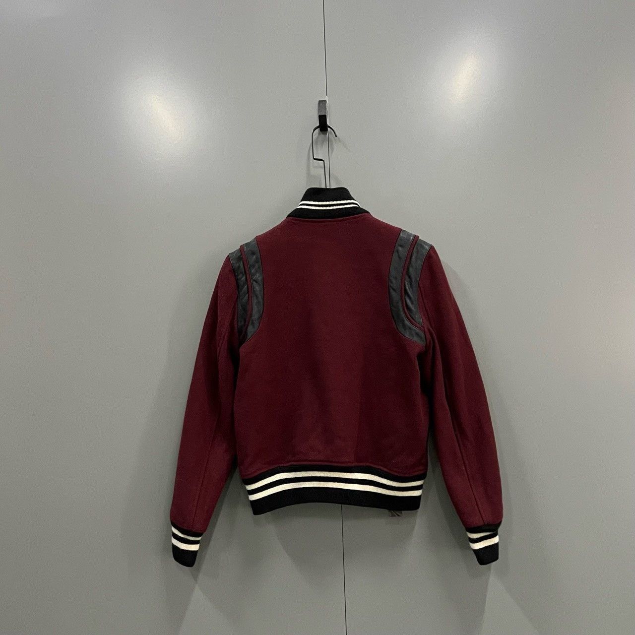 Saint Laurent Paris Saint Laurent Maroon Baseball Jacket Size US XXS / EU 40 - 2 Thumbnail