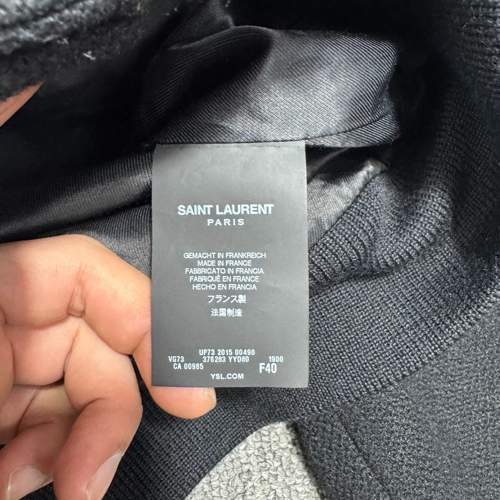Saint Laurent Paris Saint Laurent Black White Varsity Jacket Size US XXS / EU 40 - 4 Thumbnail