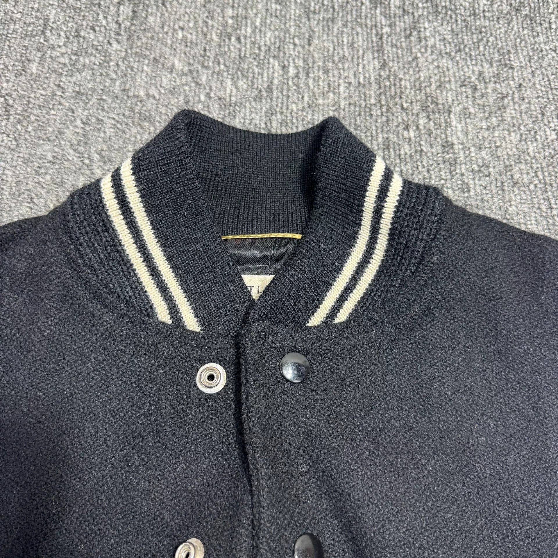 Saint Laurent Paris Saint Laurent Black White Varsity Jacket Size US XXS / EU 40 - 3 Thumbnail