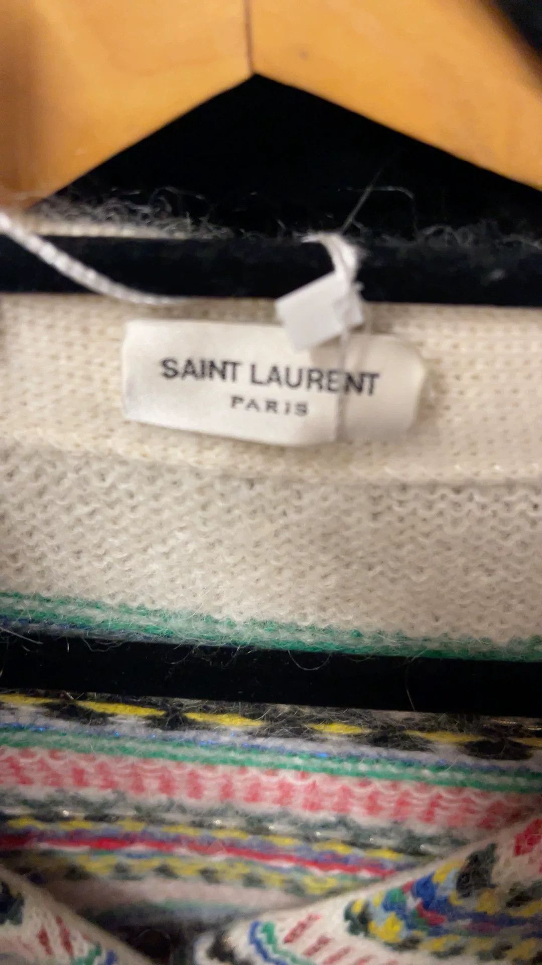 Saint Laurent Paris Saint Laurent Cream Colorful Striped Cardigan Size XS / US 0-2 / IT 36-38 - 3 Thumbnail