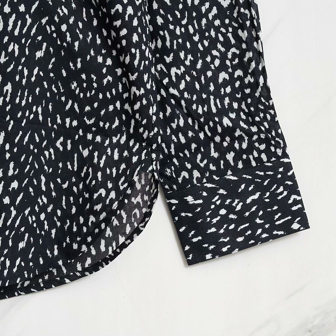 Saint Laurent Paris Saint Laurent Men's Polka Dot Long-Sleeve Shirt Size US XS / EU 42 / 0 - 3 Thumbnail
