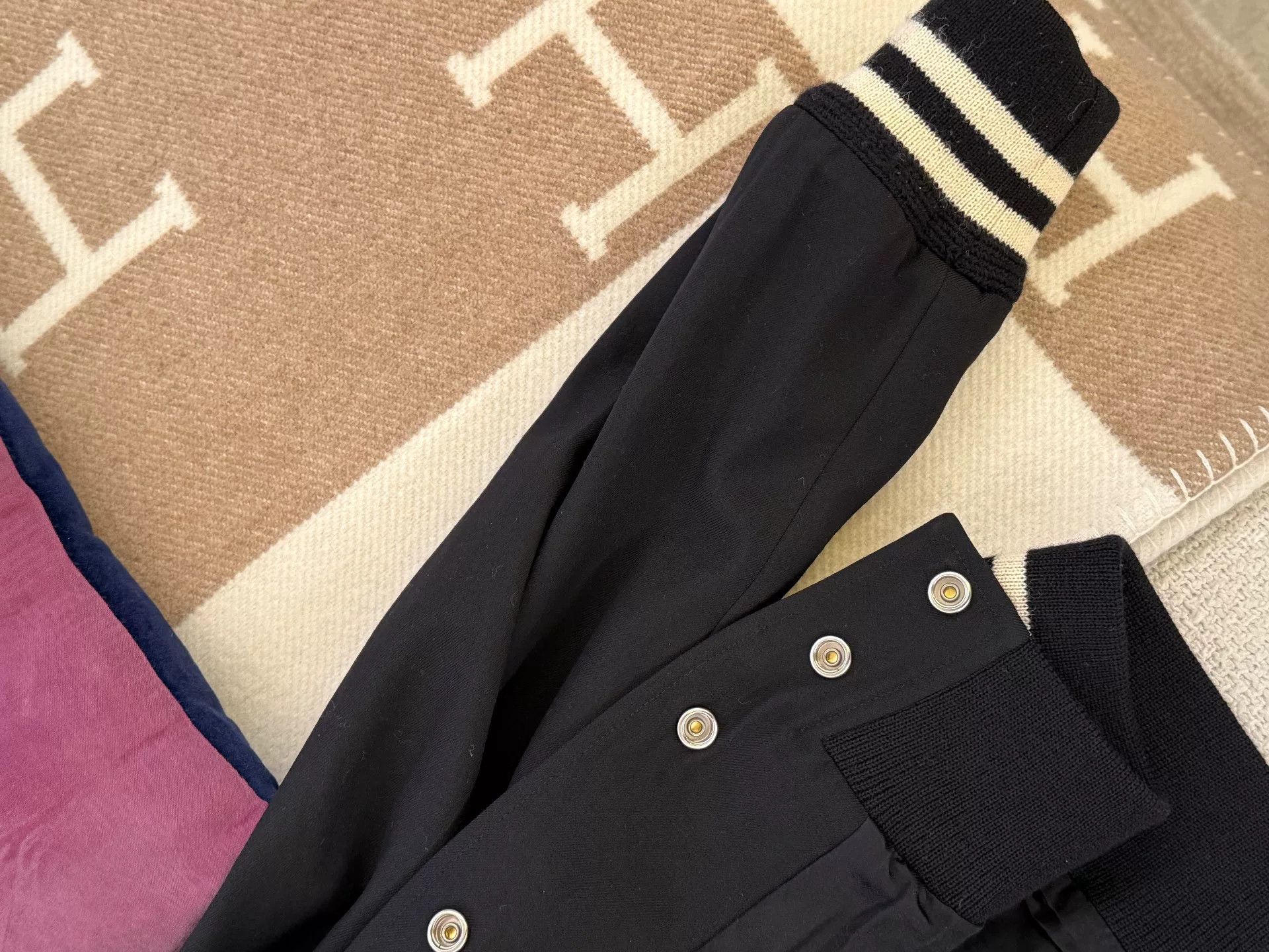 Saint Laurent Paris Saint Laurent Wool Leather Baseball Jacket Size US S / EU 44-46 / 1 - 3 Thumbnail