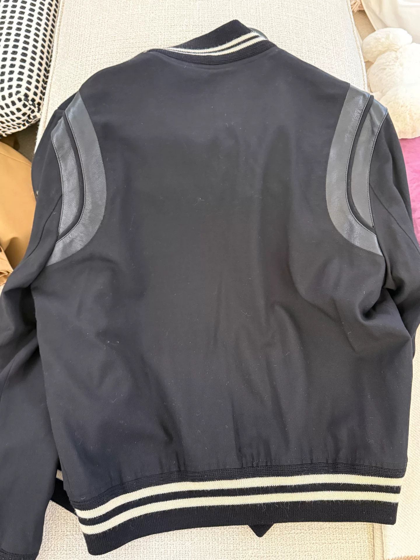 Saint Laurent Paris Saint Laurent Wool Leather Baseball Jacket Size US S / EU 44-46 / 1 - 4 Thumbnail