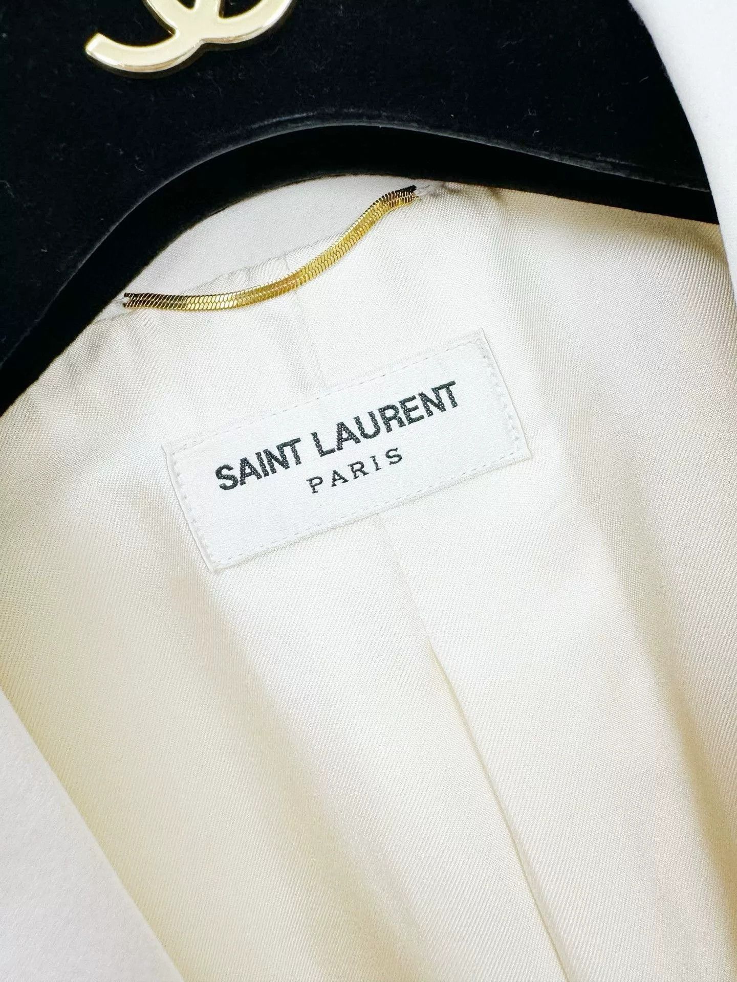 Saint Laurent Paris Saint Laurent White Wool Single-Button Blazer Size S / US 4 / IT 40 - 3 Thumbnail