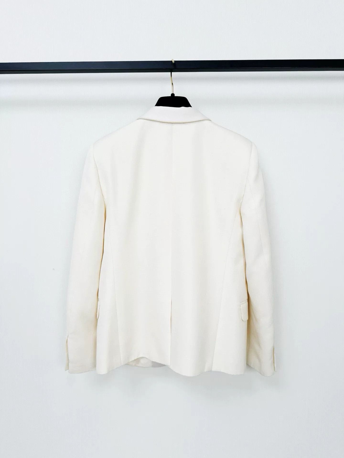 Saint Laurent Paris Saint Laurent White Wool Single-Button Blazer Size S / US 4 / IT 40 - 6 Thumbnail