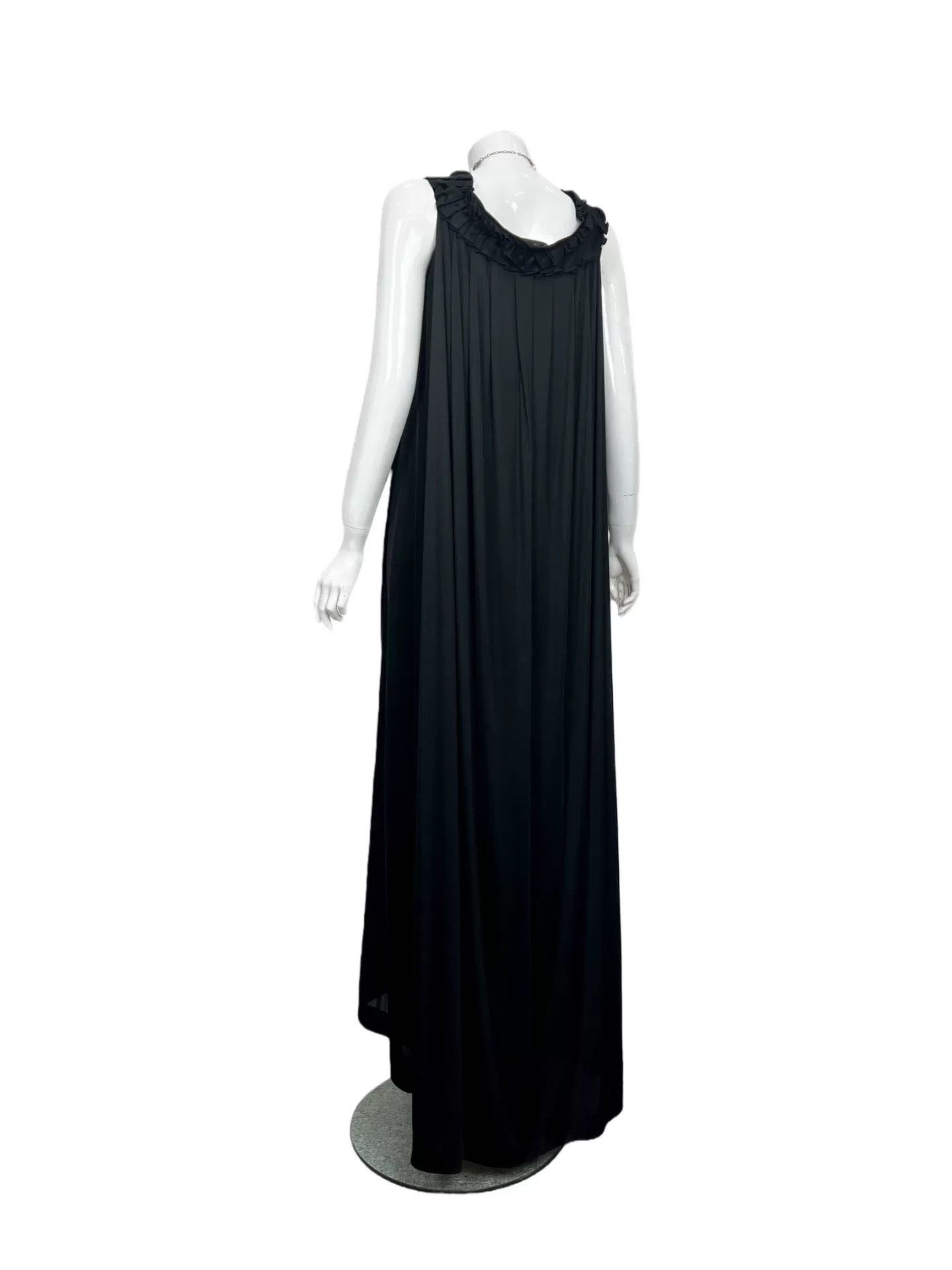 Saint Laurent Paris Yves Saint Laurent Black Ruffled Maxi Dress Size M / US 6-8 / IT 42-44 - 3 Thumbnail