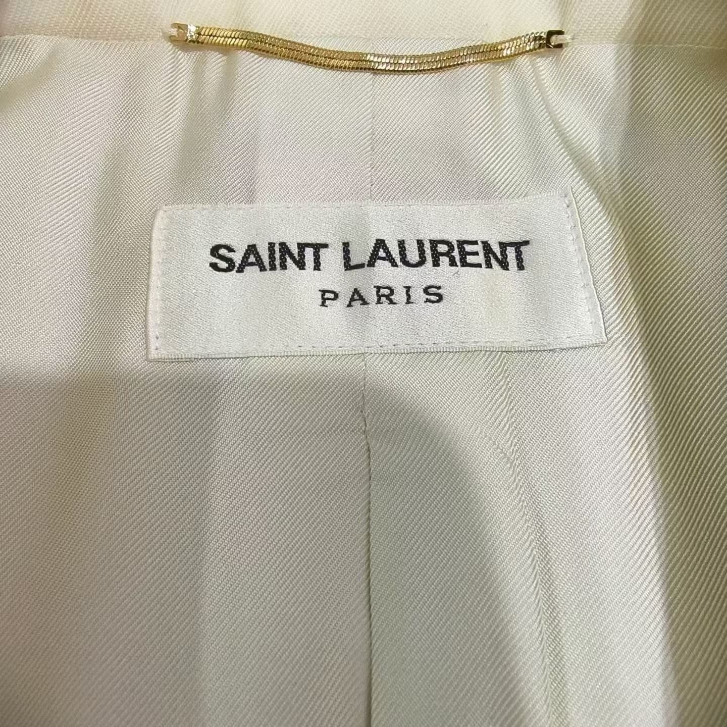 Saint Laurent Paris Saint Laurent White Double-Breasted Blazer Size US XXS / EU 40 - 3 Thumbnail