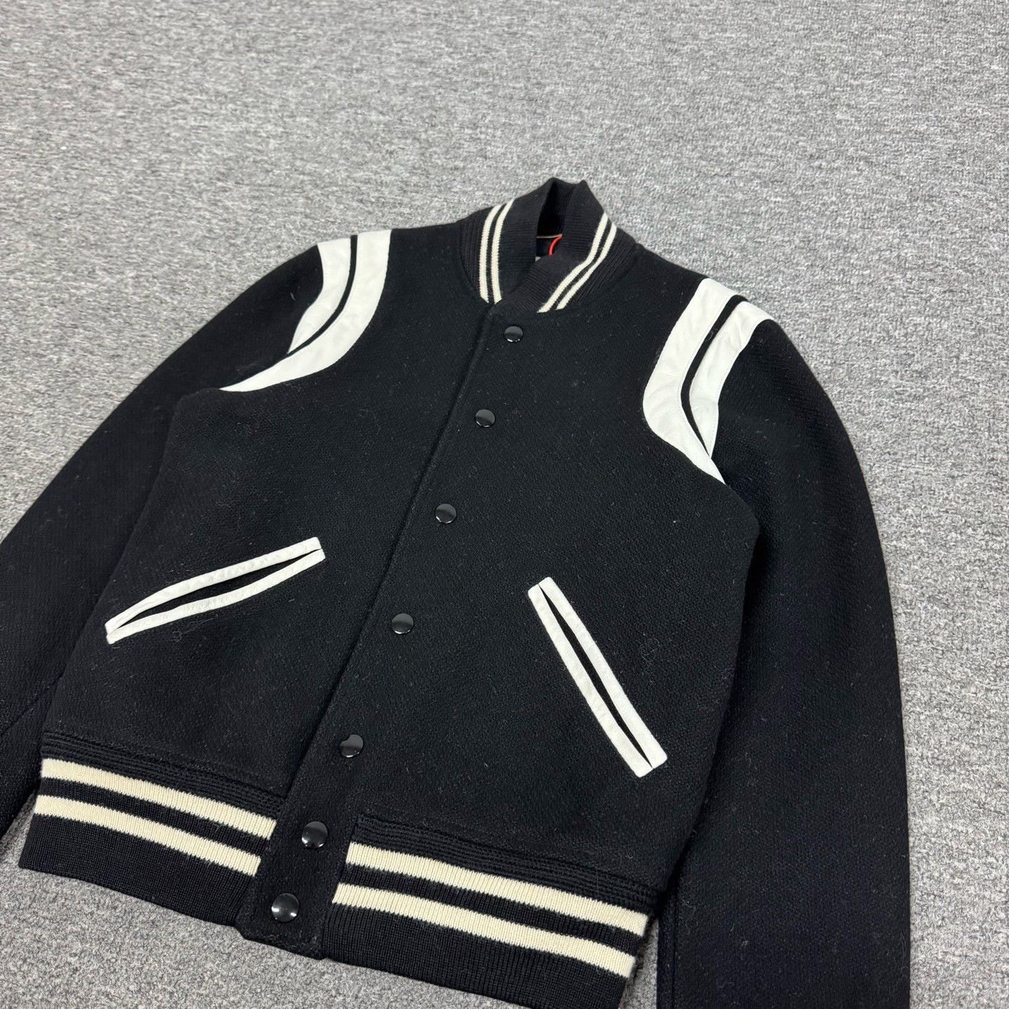 Saint Laurent Paris Saint Laurent Black White Varsity Jacket Size US M / EU 48-50 / 2 - 4 Thumbnail