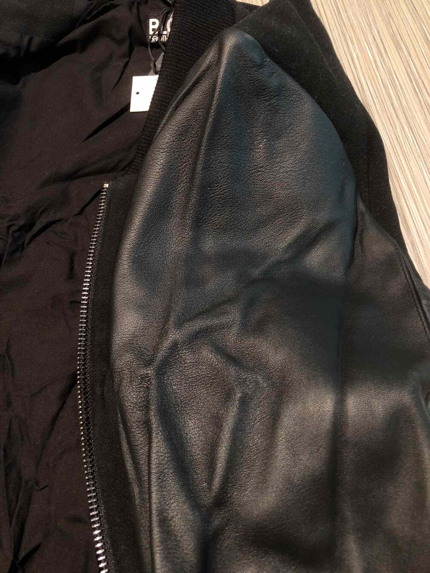 Saint Laurent Paris Blood Brother Black Leather Sleeve Bomber Jacket Size US M / EU 48-50 / 2 - 5 Thumbnail