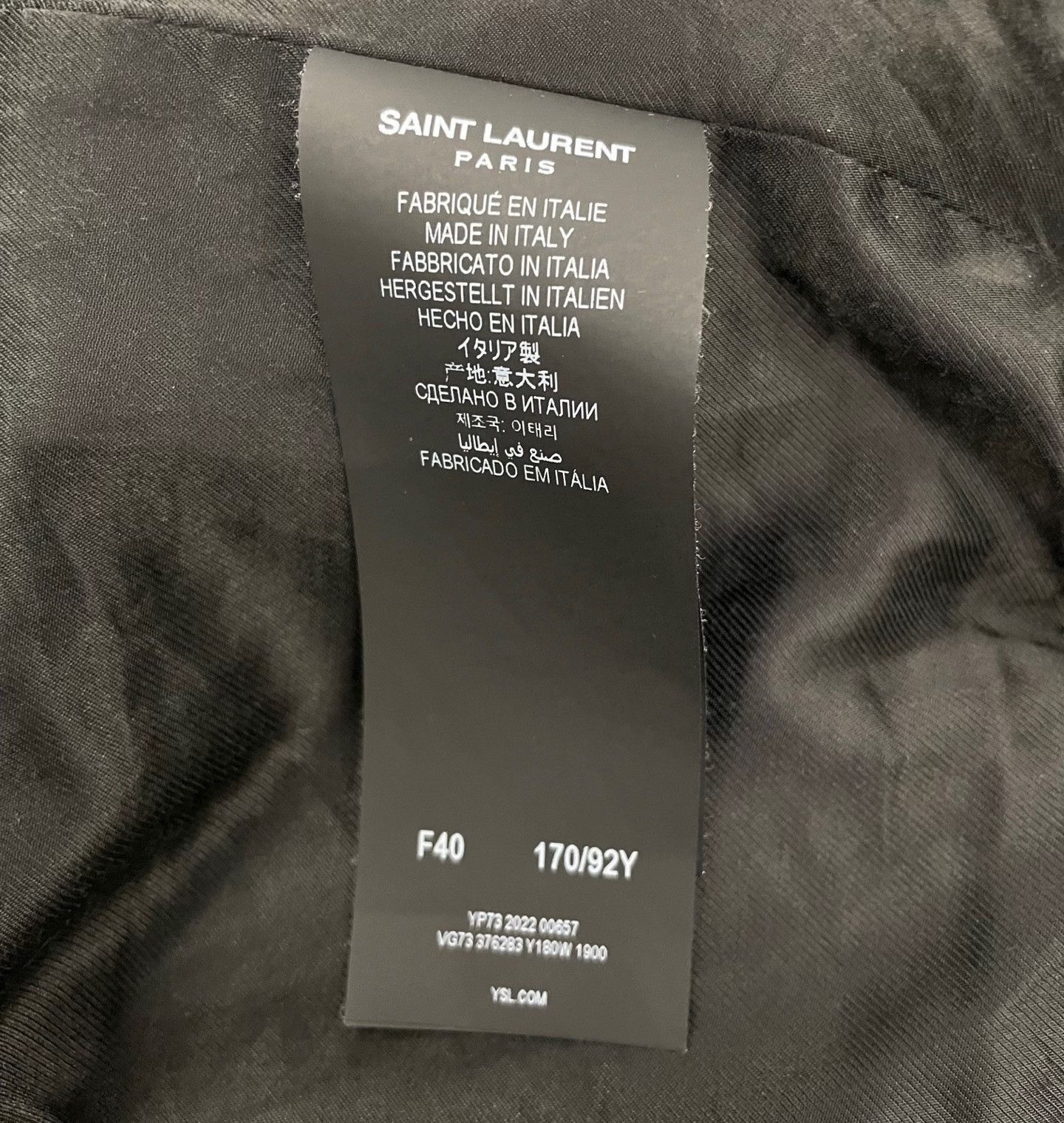 Saint Laurent Paris Saint Laurent Black White Baseball Jacket Size US XXS / EU 40 - 6 Thumbnail