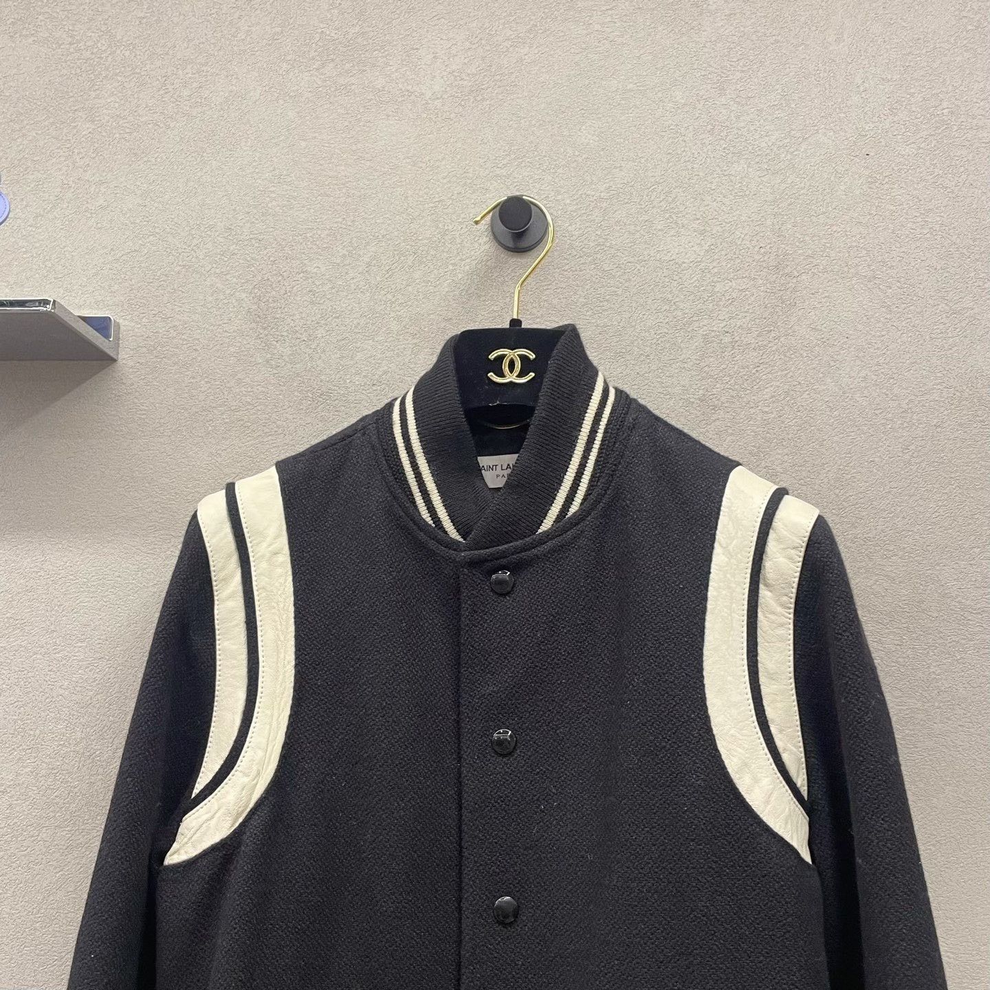 Saint Laurent Paris Saint Laurent Black White Baseball Jacket Size US XXS / EU 40 - 4 Thumbnail