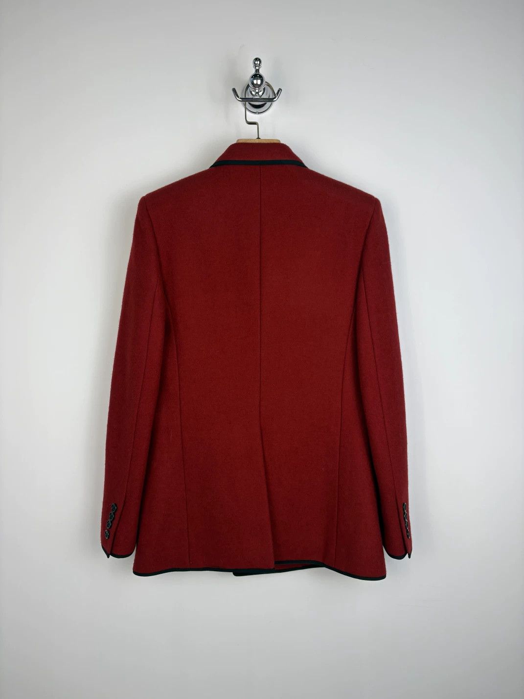Saint Laurent Paris Saint Laurent Red Double-Breasted Wool Blazer Size XS / US 0-2 / IT 36-38 - 2 Thumbnail
