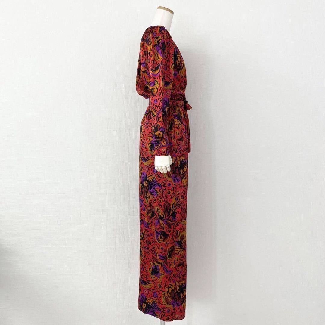 Saint Laurent Paris Yves Saint Laurent 90s Silk Floral Long Dress Size XS / US 0-2 / IT 36-38 - 2 Thumbnail